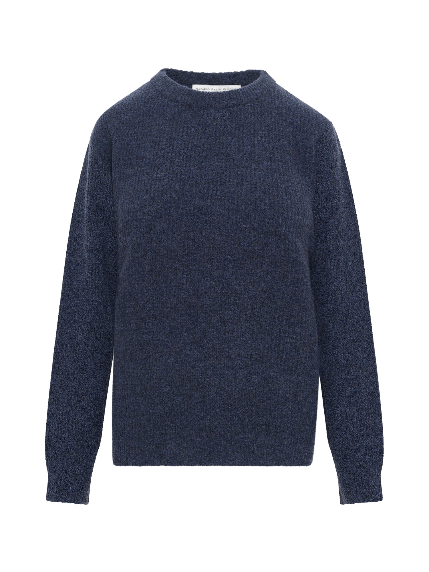Denim Honeycomb Brushed Wool Knit