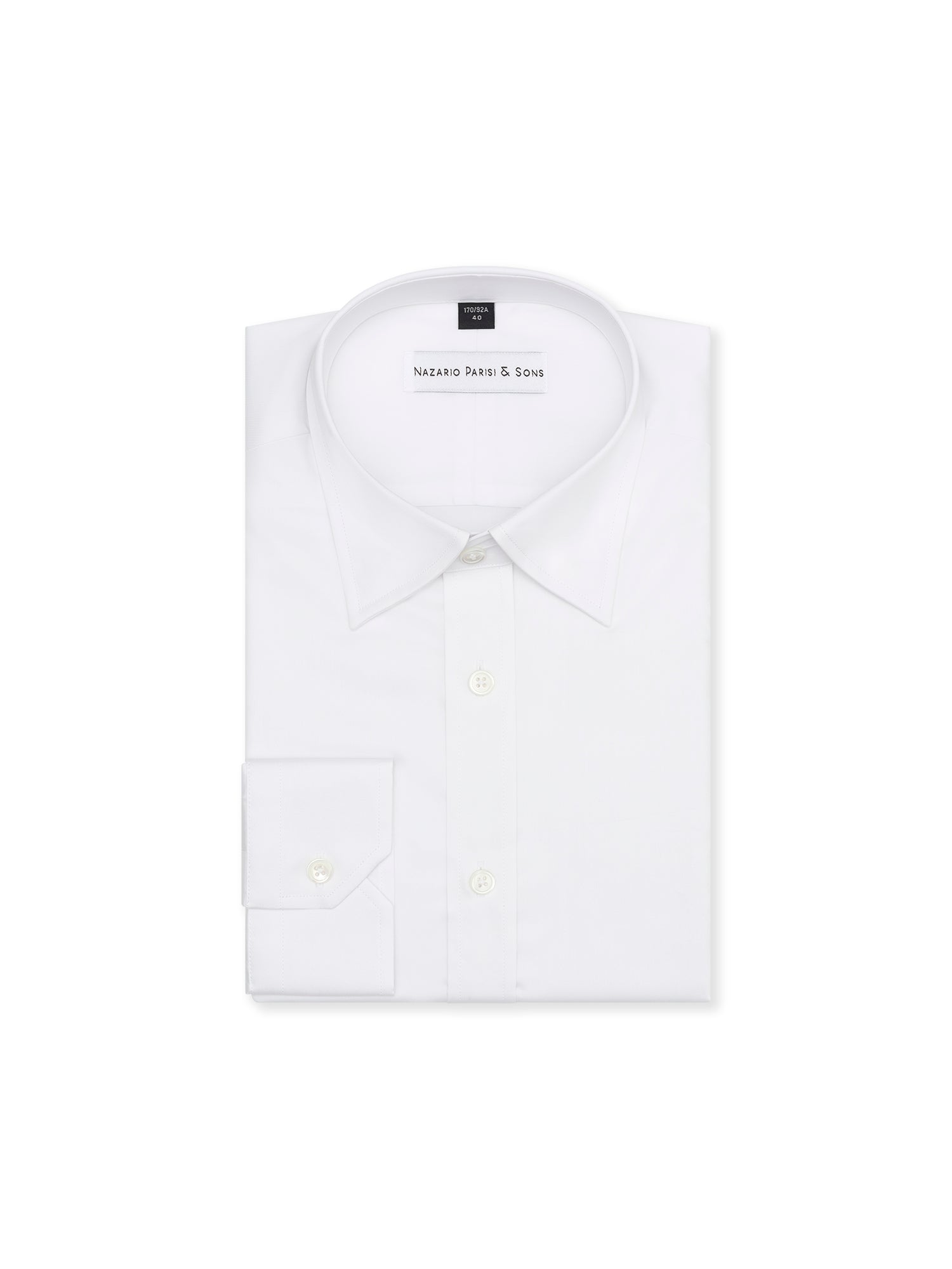 White Hidden Button Shirt