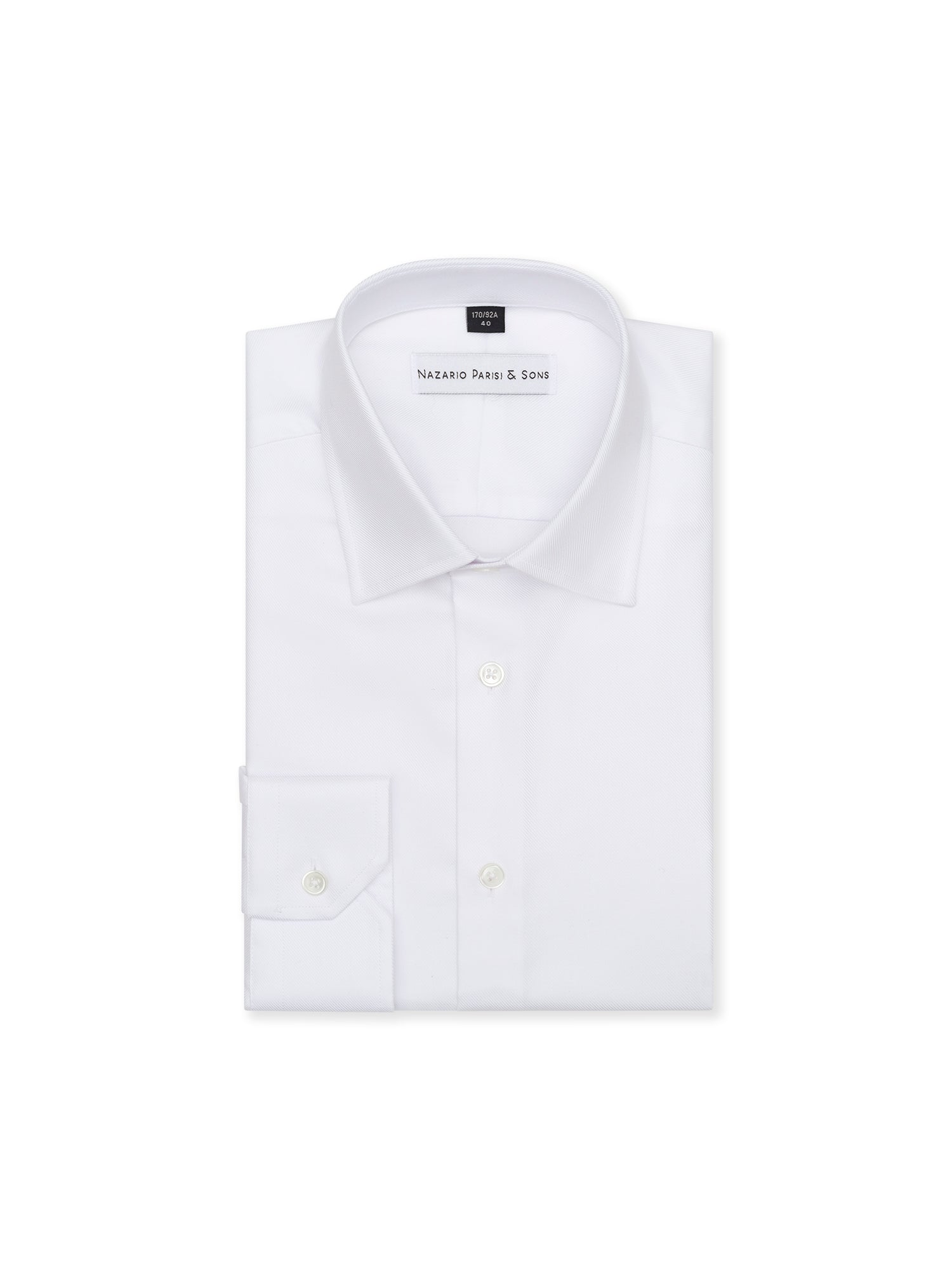 White Twill Semi Spread Shirt