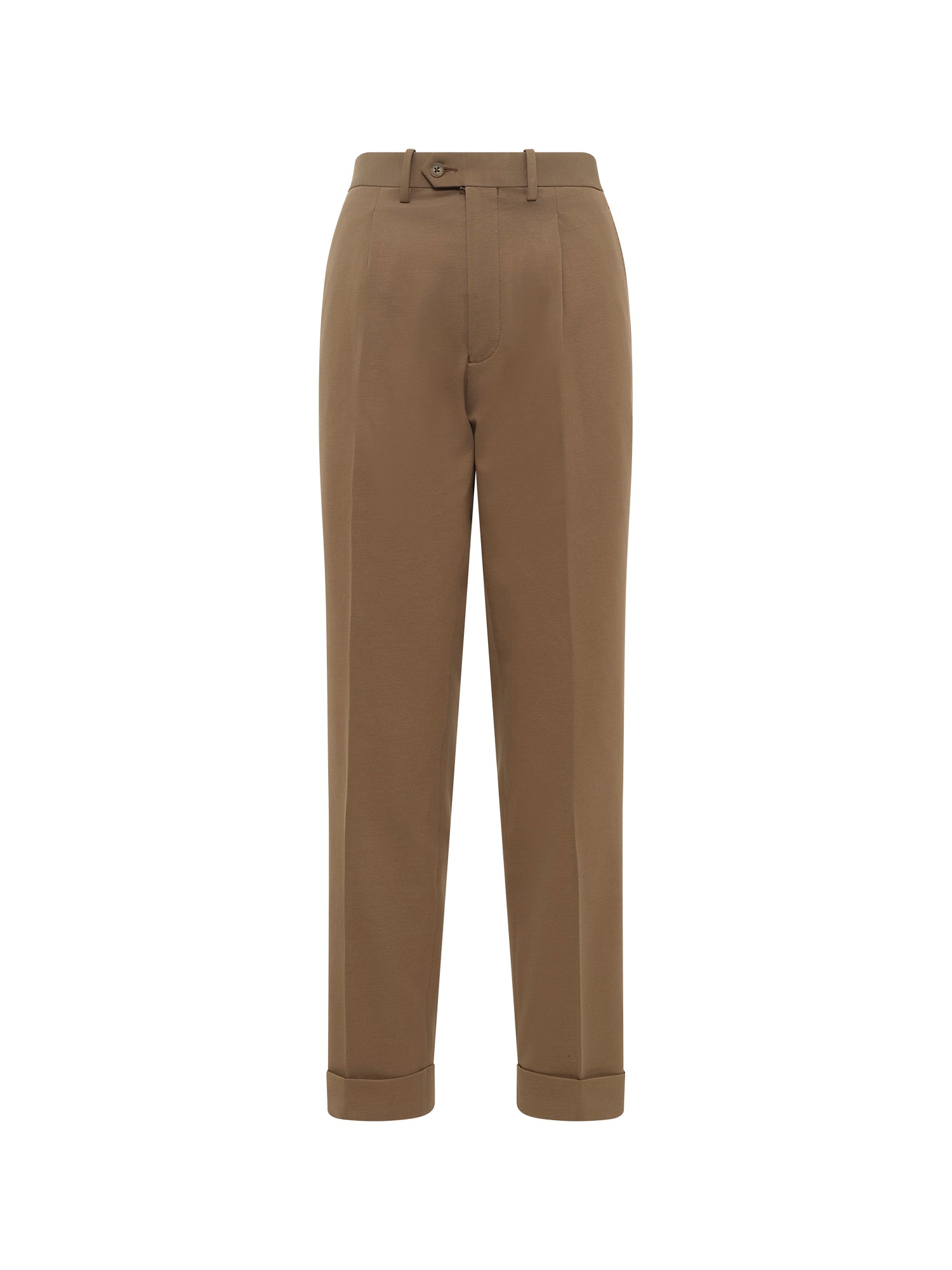 Khaki Pleated Trouser
