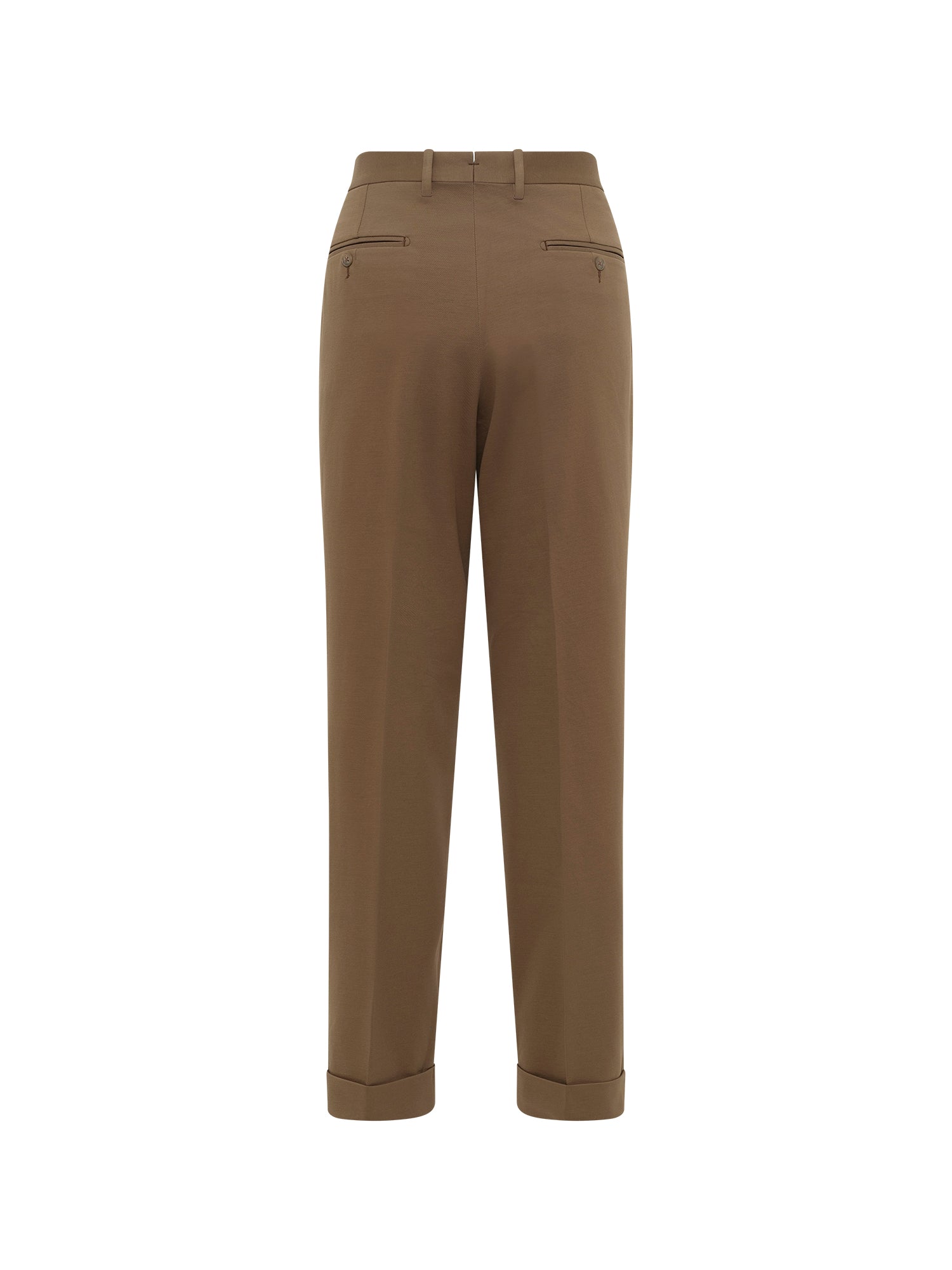 Khaki Pleated Trouser