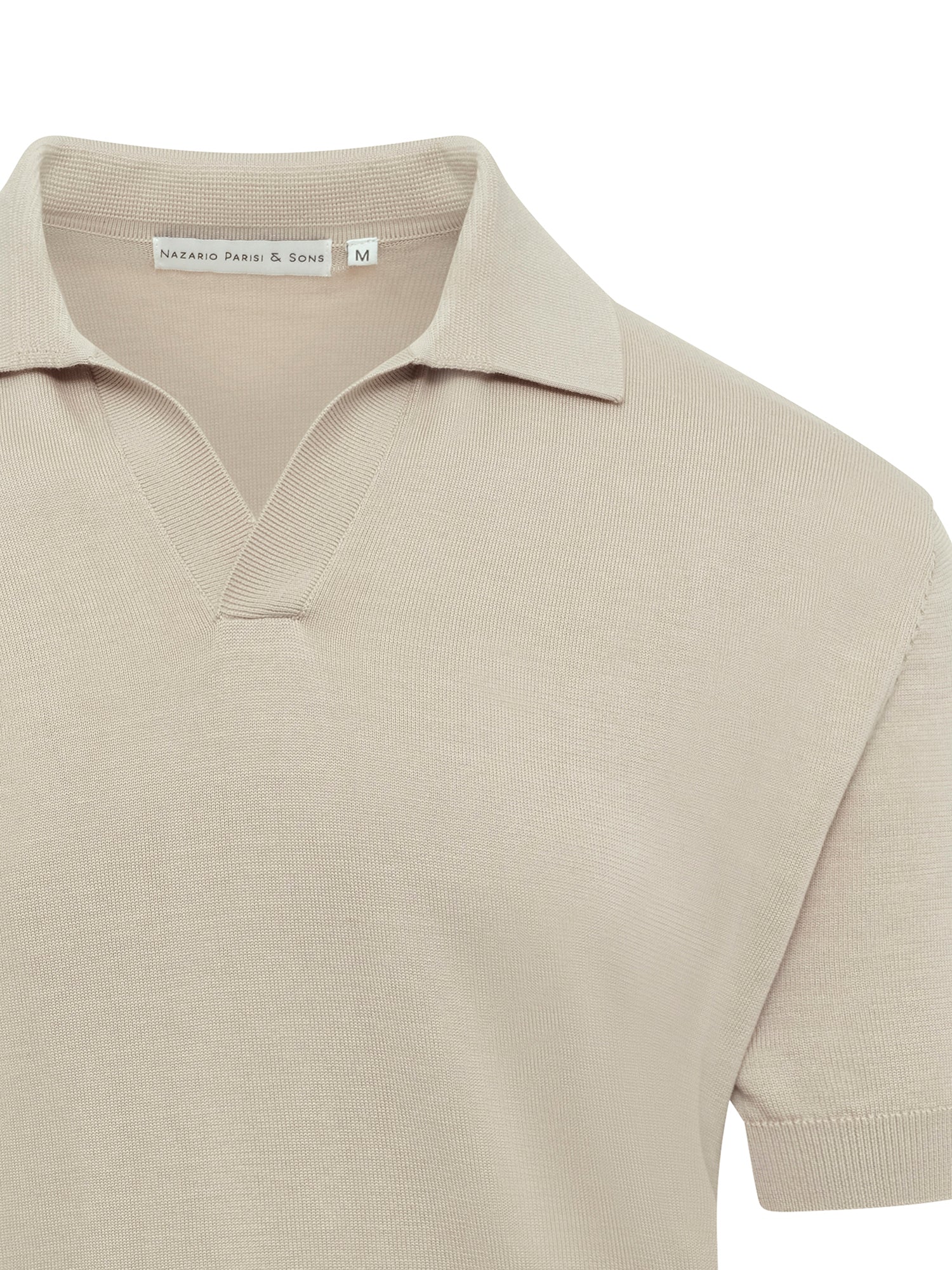 Beige Short Sleeve Polo