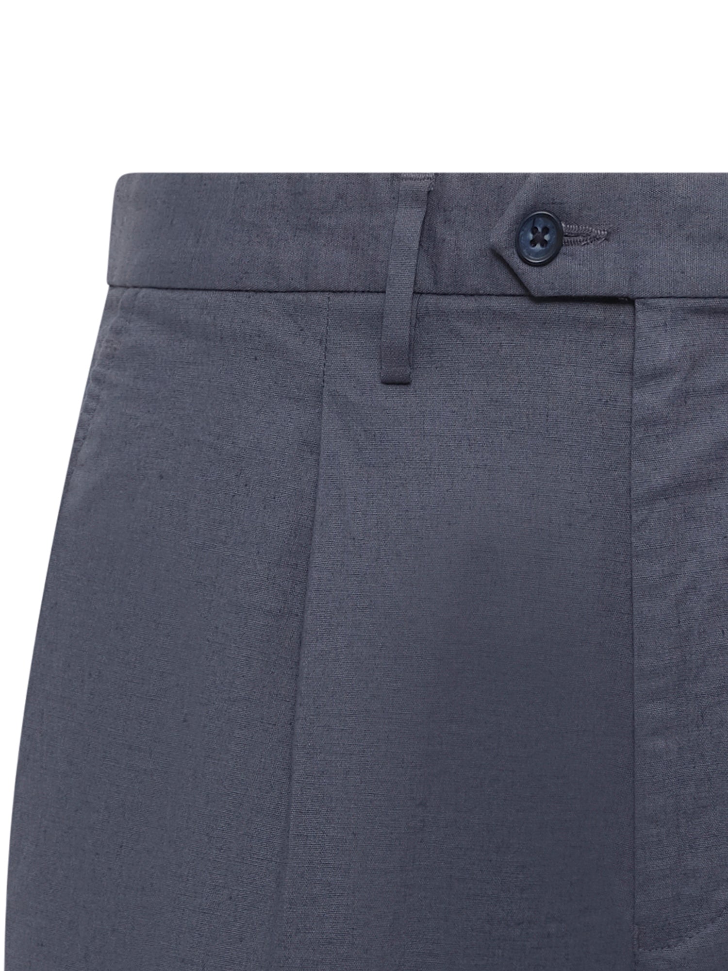 Steel Blue Relaxed Pleated Trouser