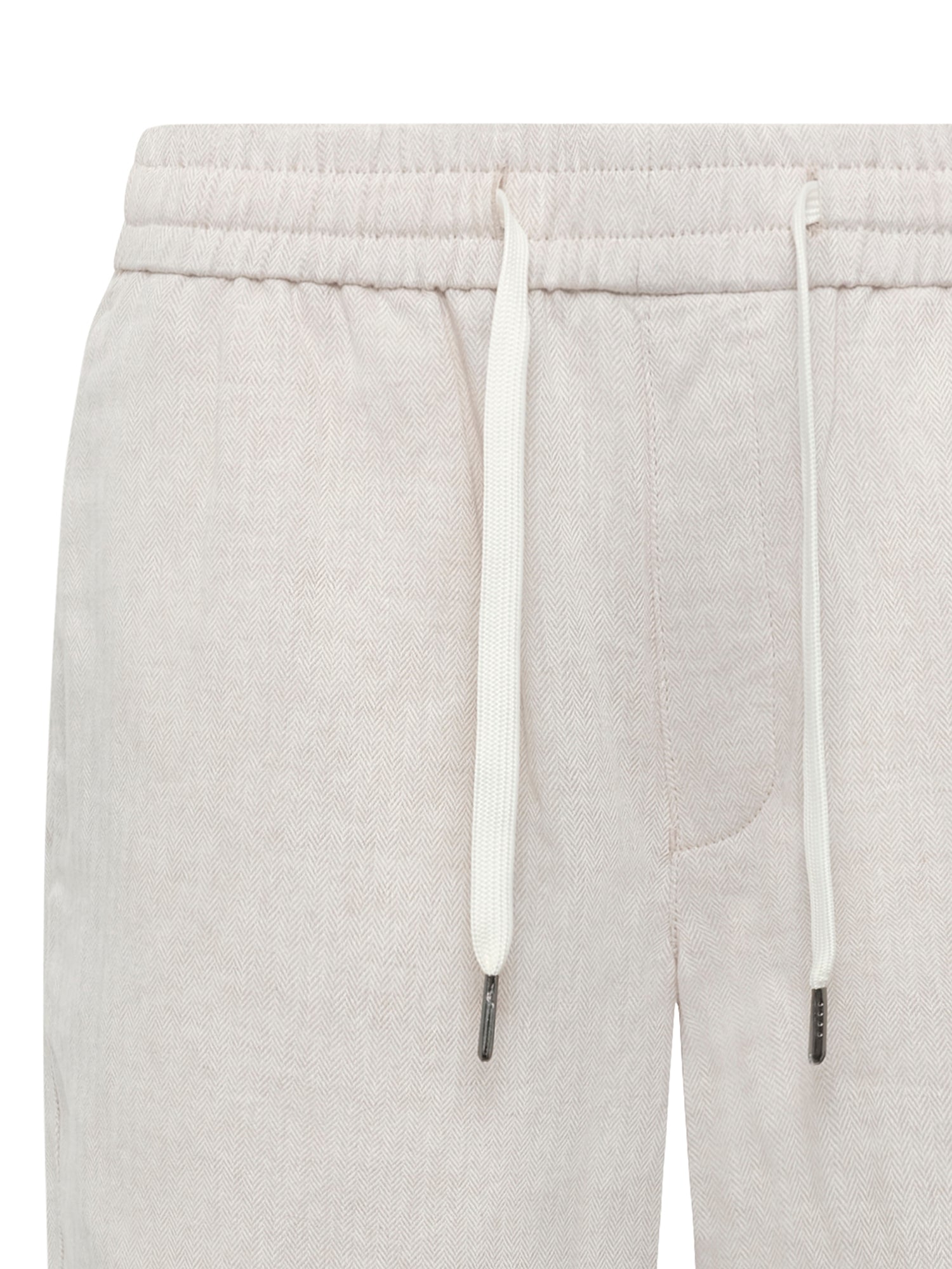 Sand Herringbone Blend Jogger Shorts