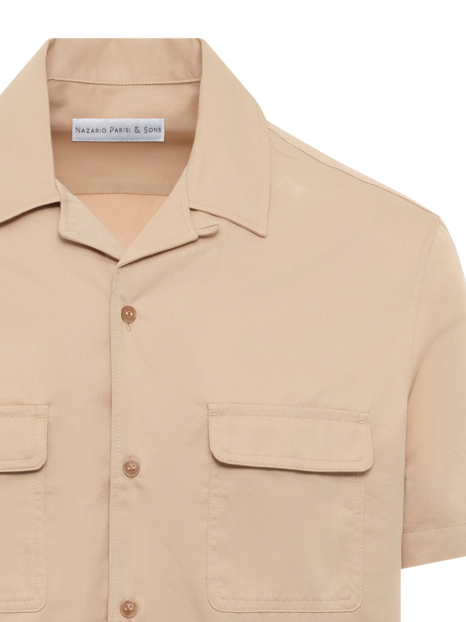 Taupe Two Pocket Short Sleeve Shirt
