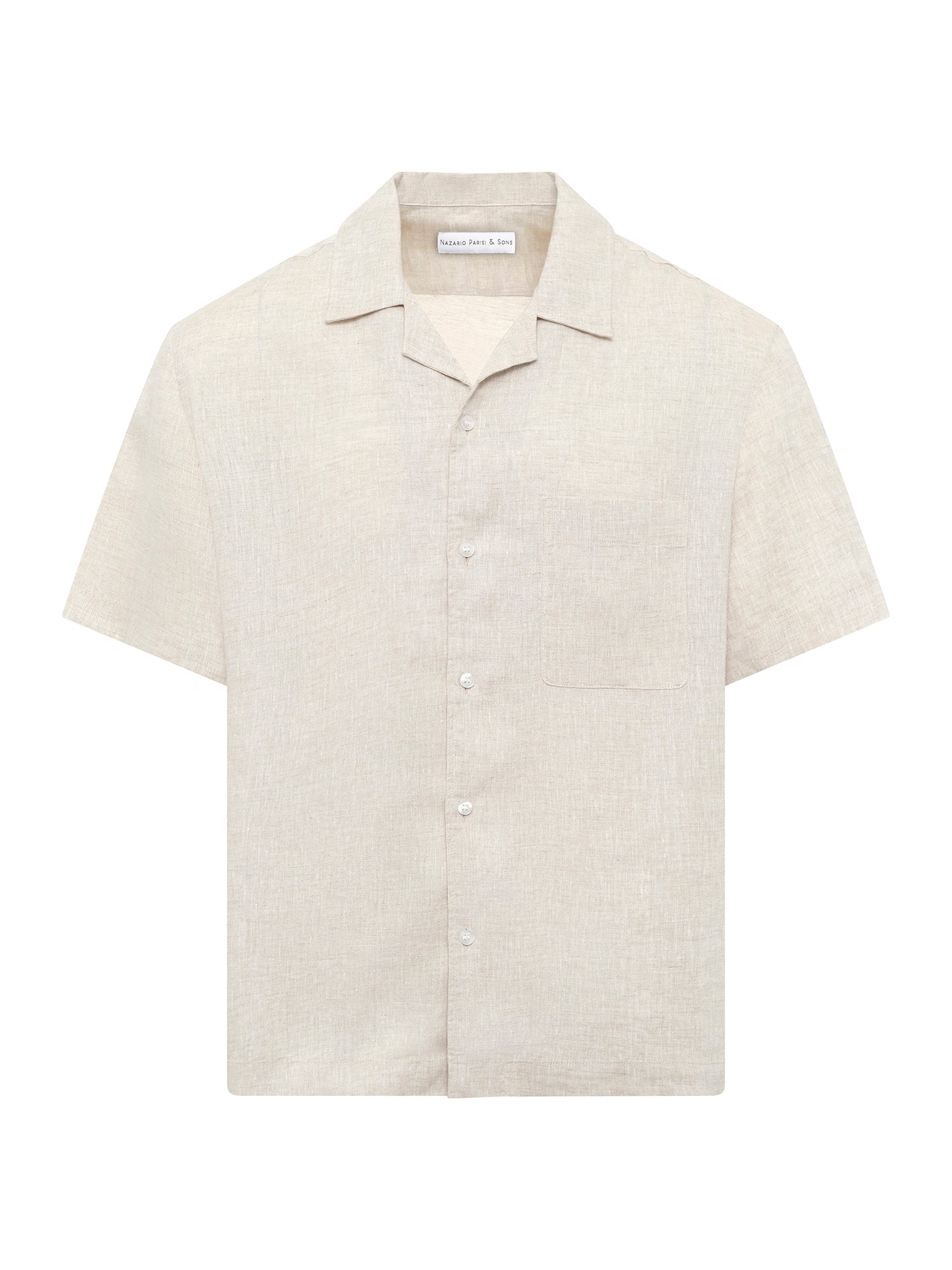 Sand Linen Short Sleeve Shirt