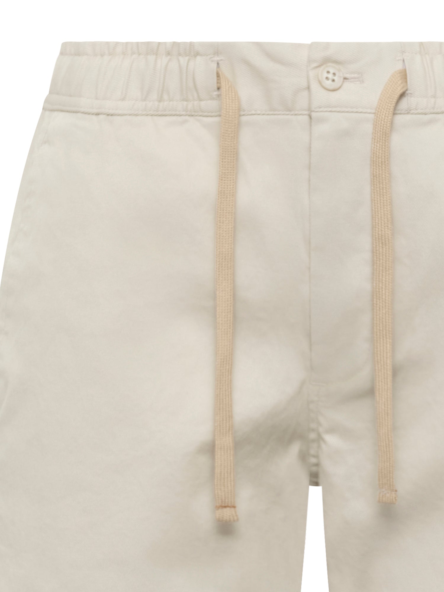 Cream Drawstring Shorts