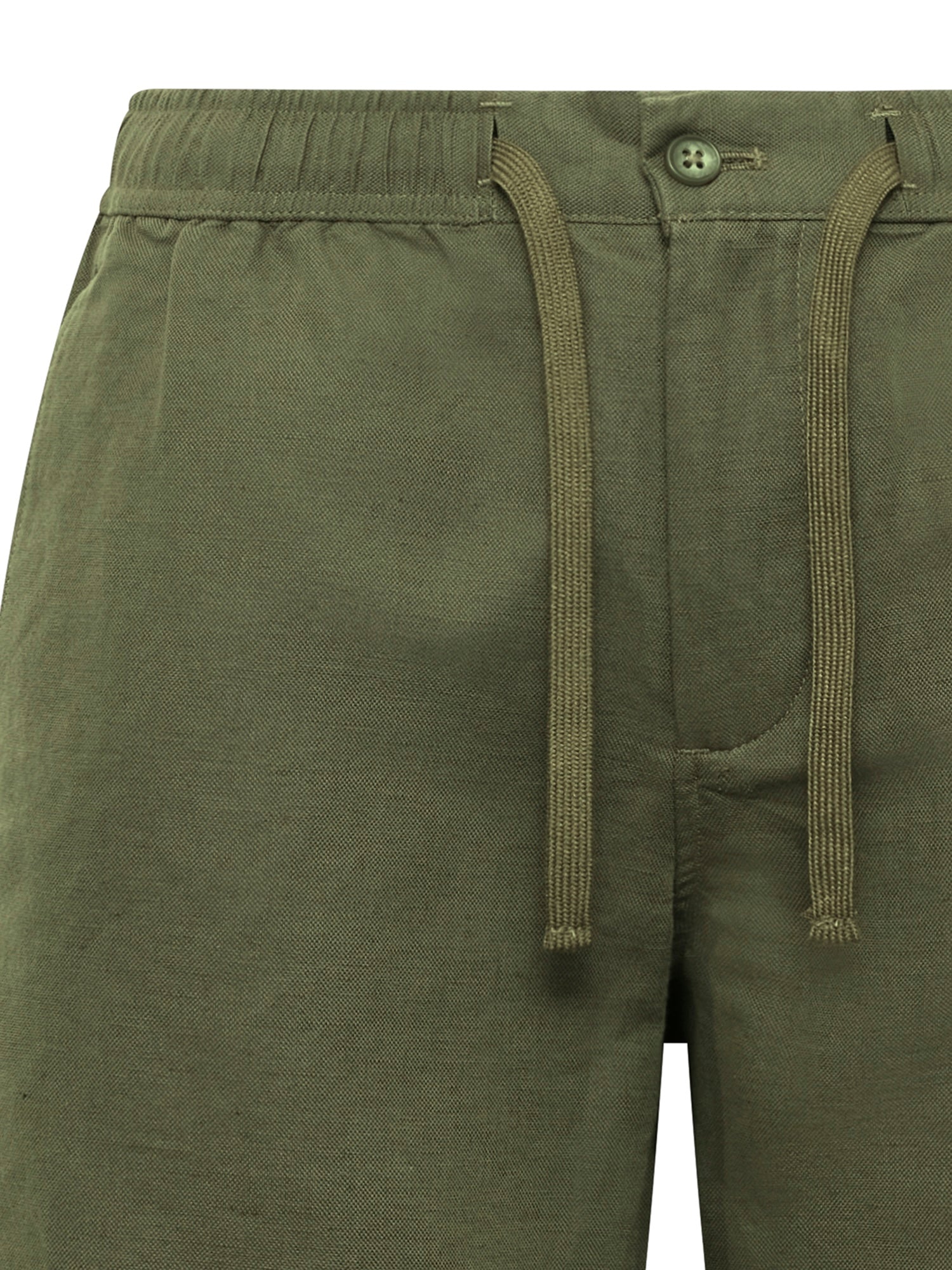 Khaki Drawstring Shorts