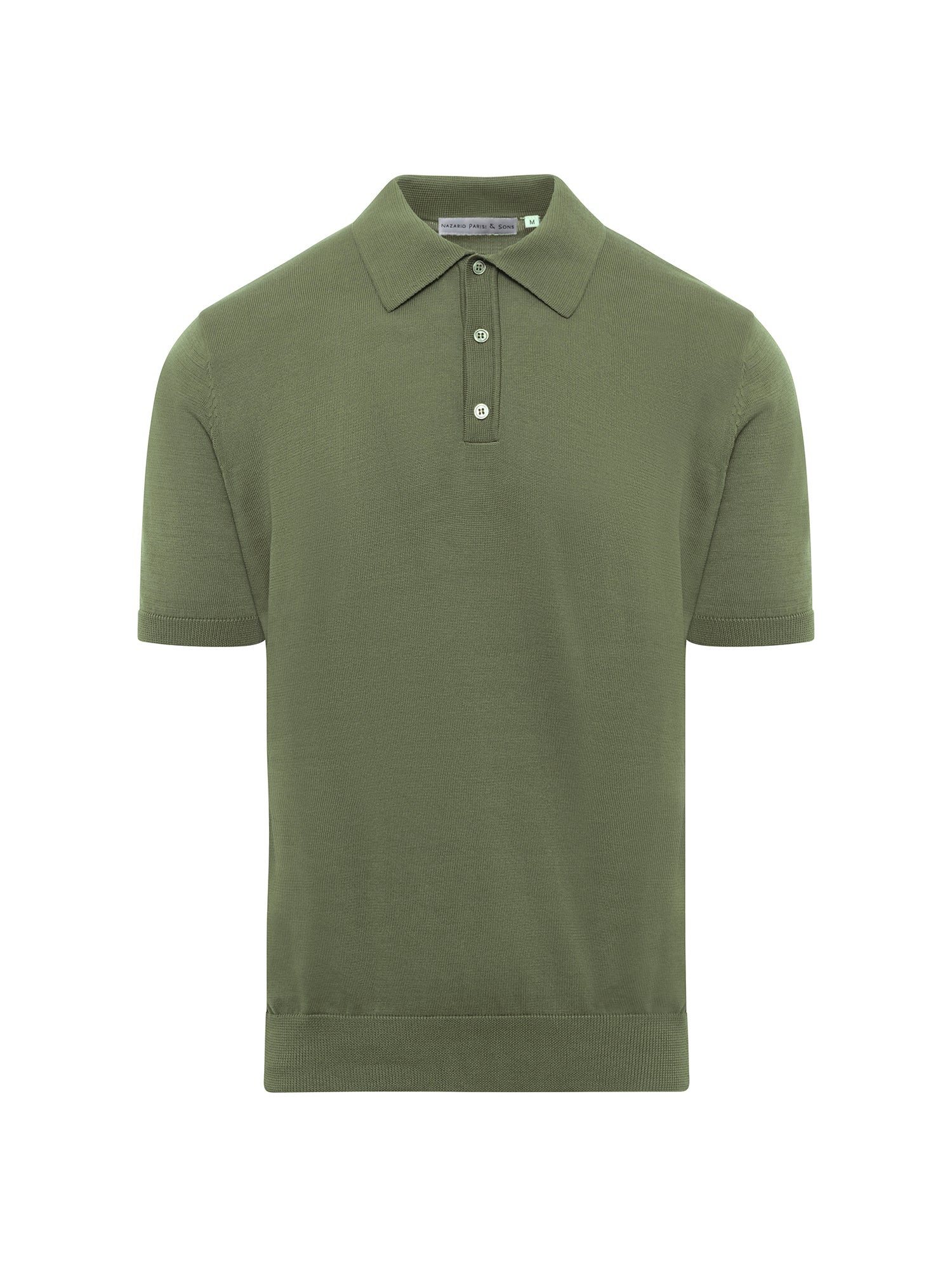 Moss Green Mercerised Cotton Short Sleeve Polo