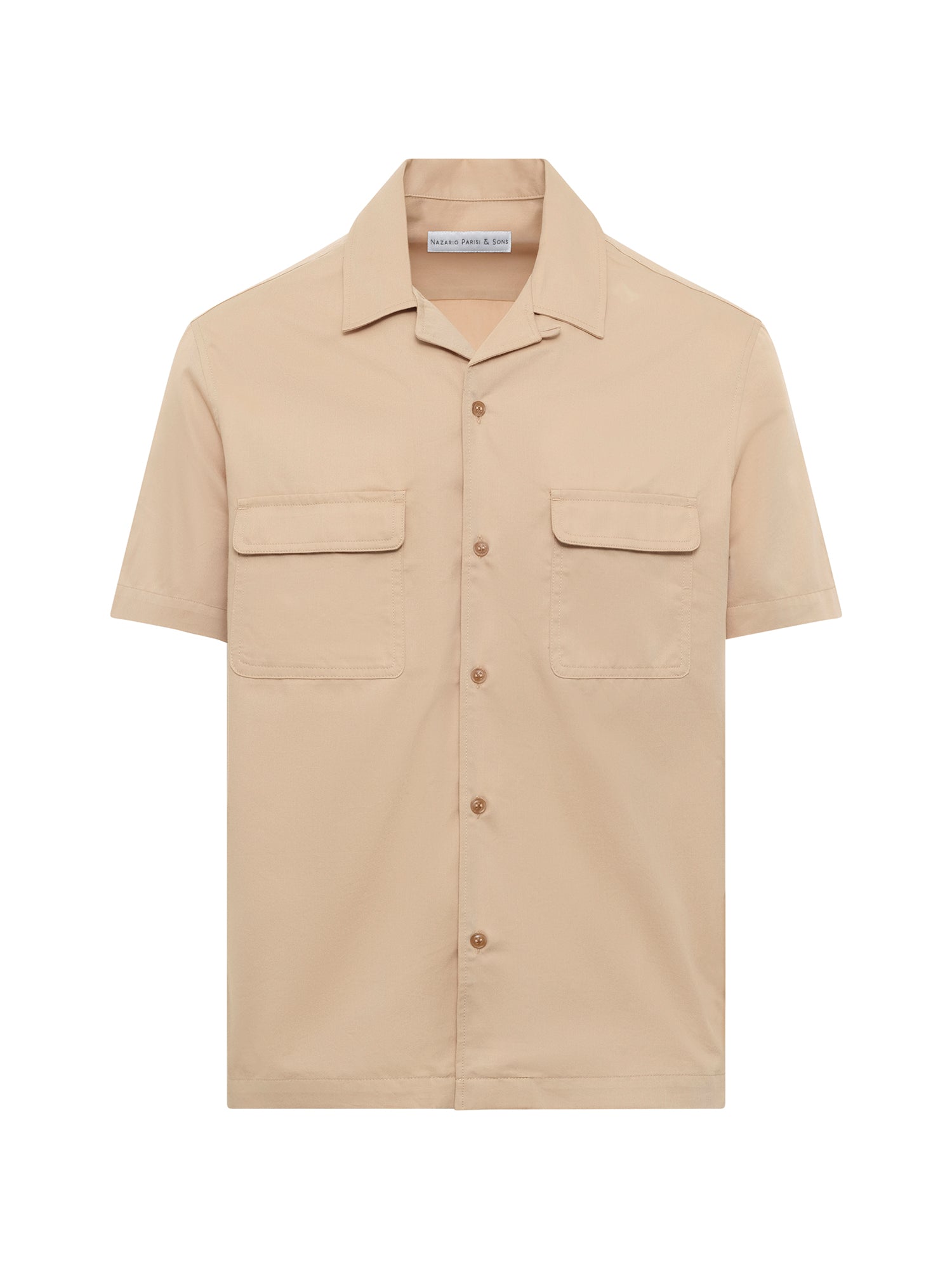 Taupe Two Pocket Short Sleeve Shirt