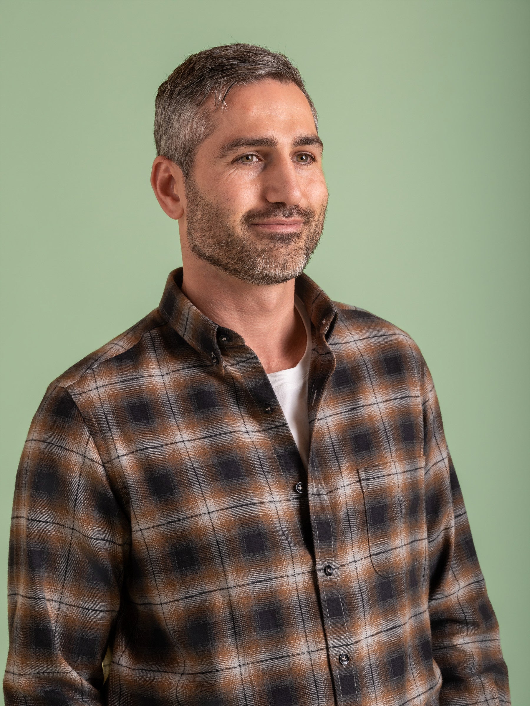 Brown Check Flannel Shirt