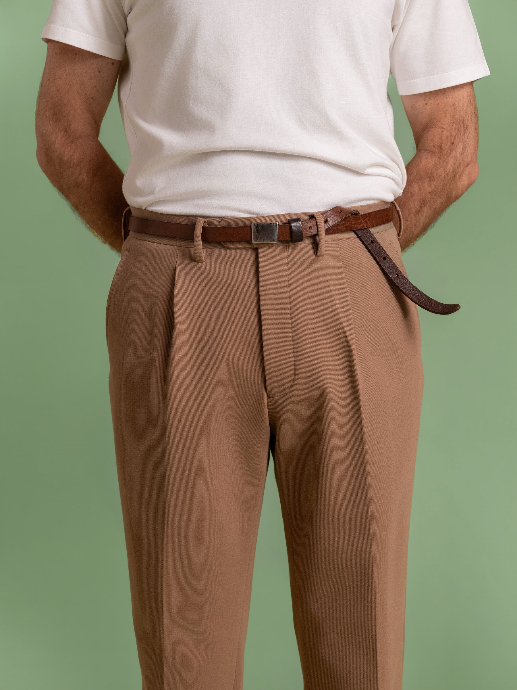 Caramel Pleated Trouser
