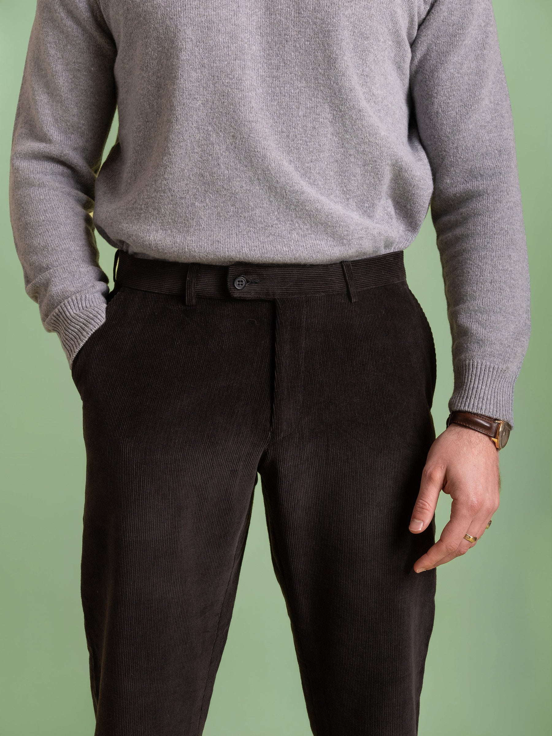 Charcoal Cord Chino