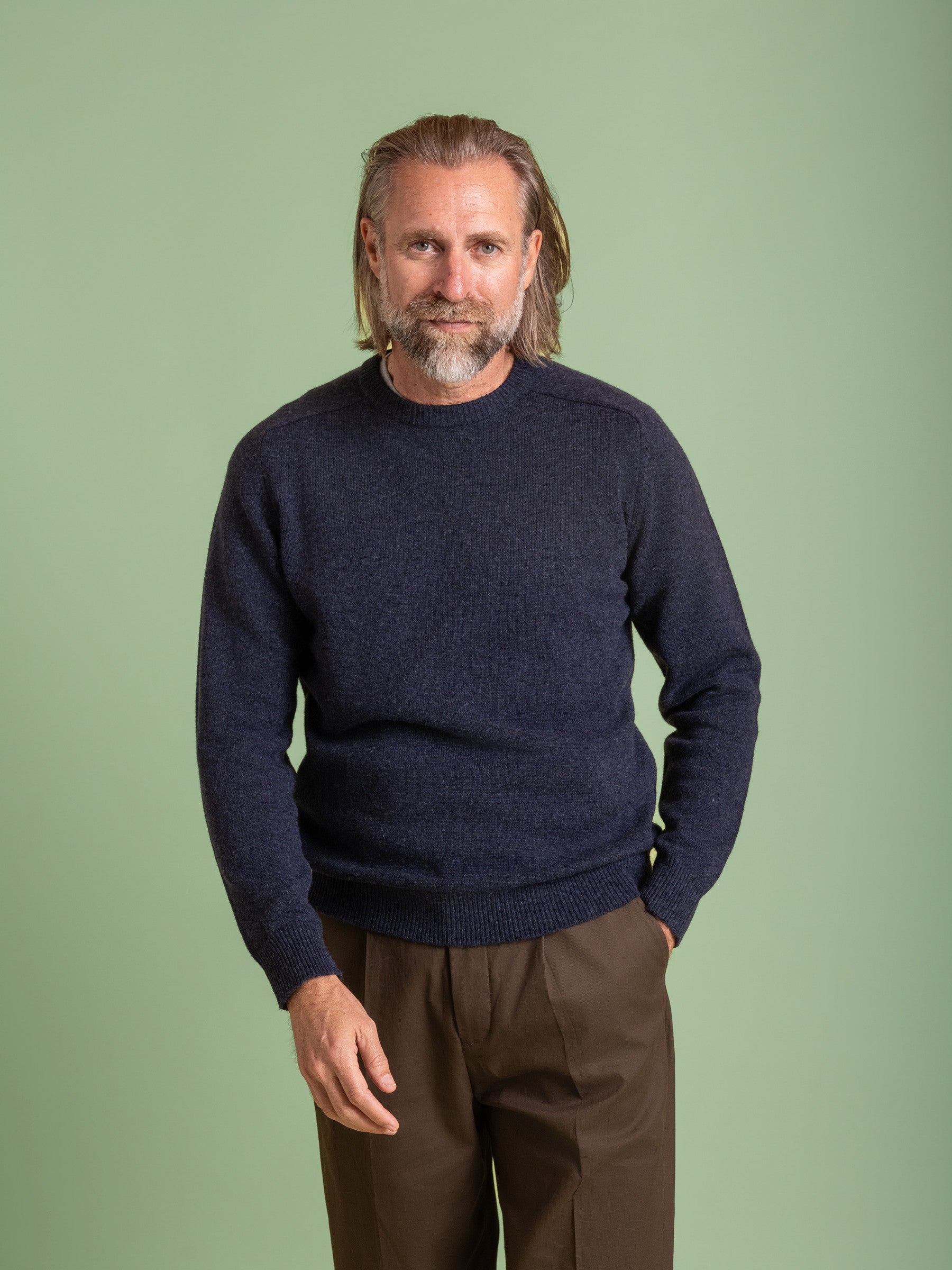 Indigo Saddle Shoulder Pullover