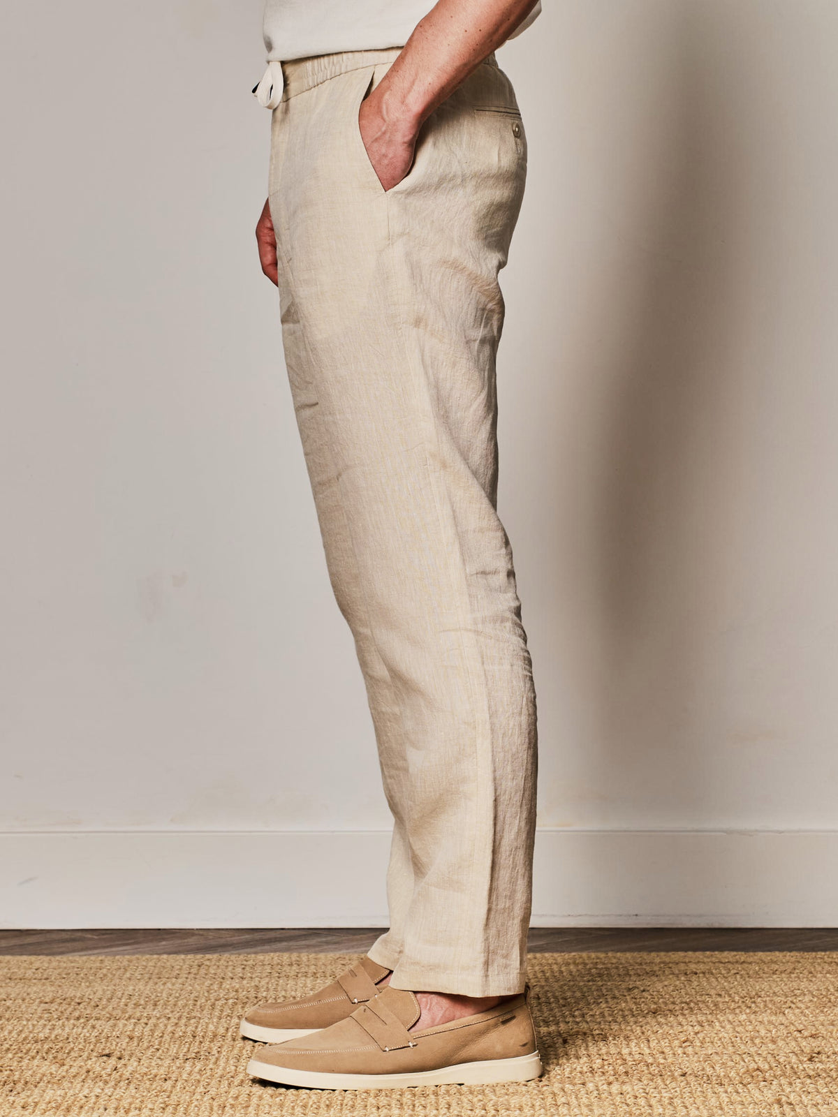 Sand Linen Jogger Pant