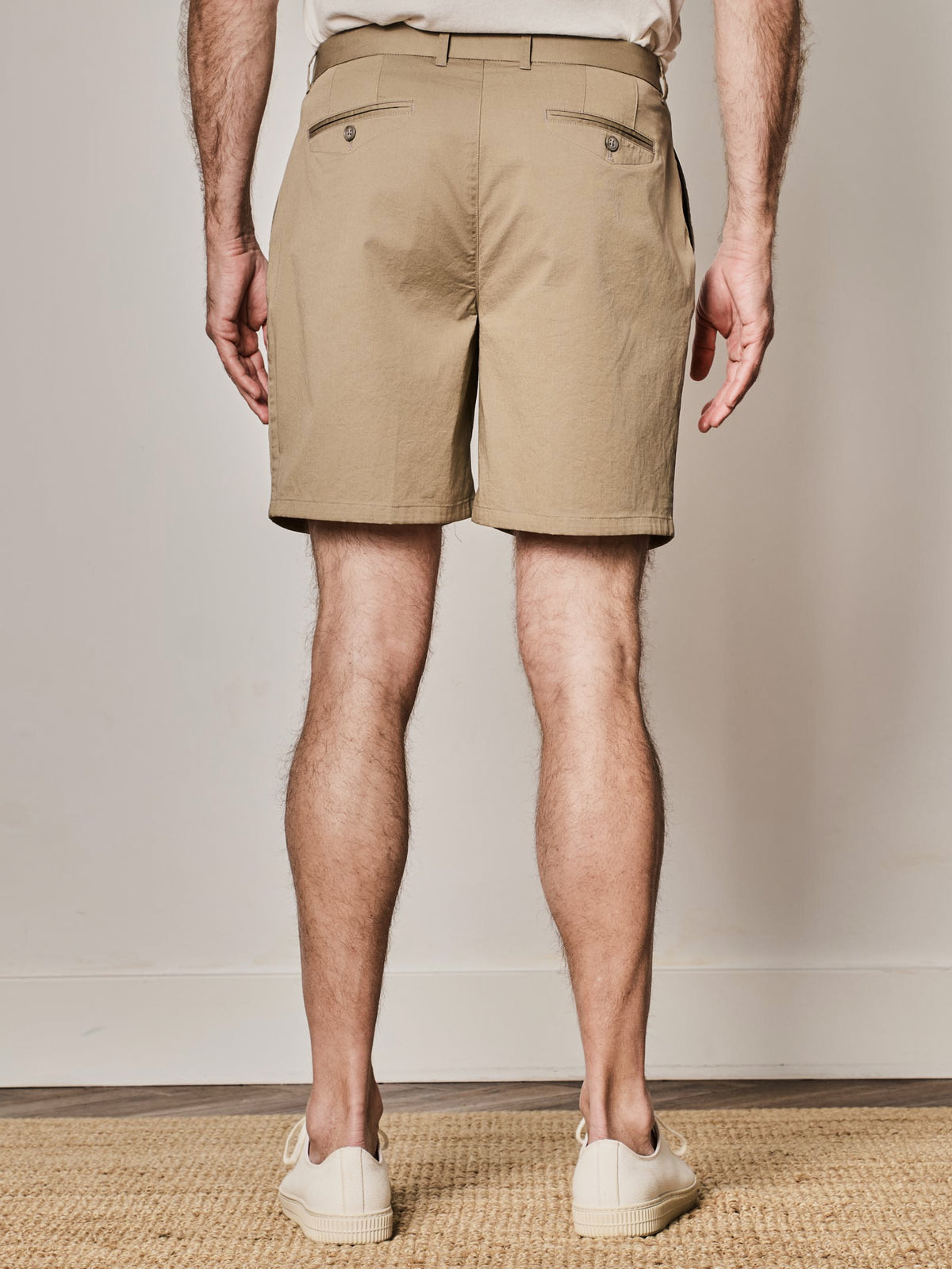 Taupe Pleated Shorts