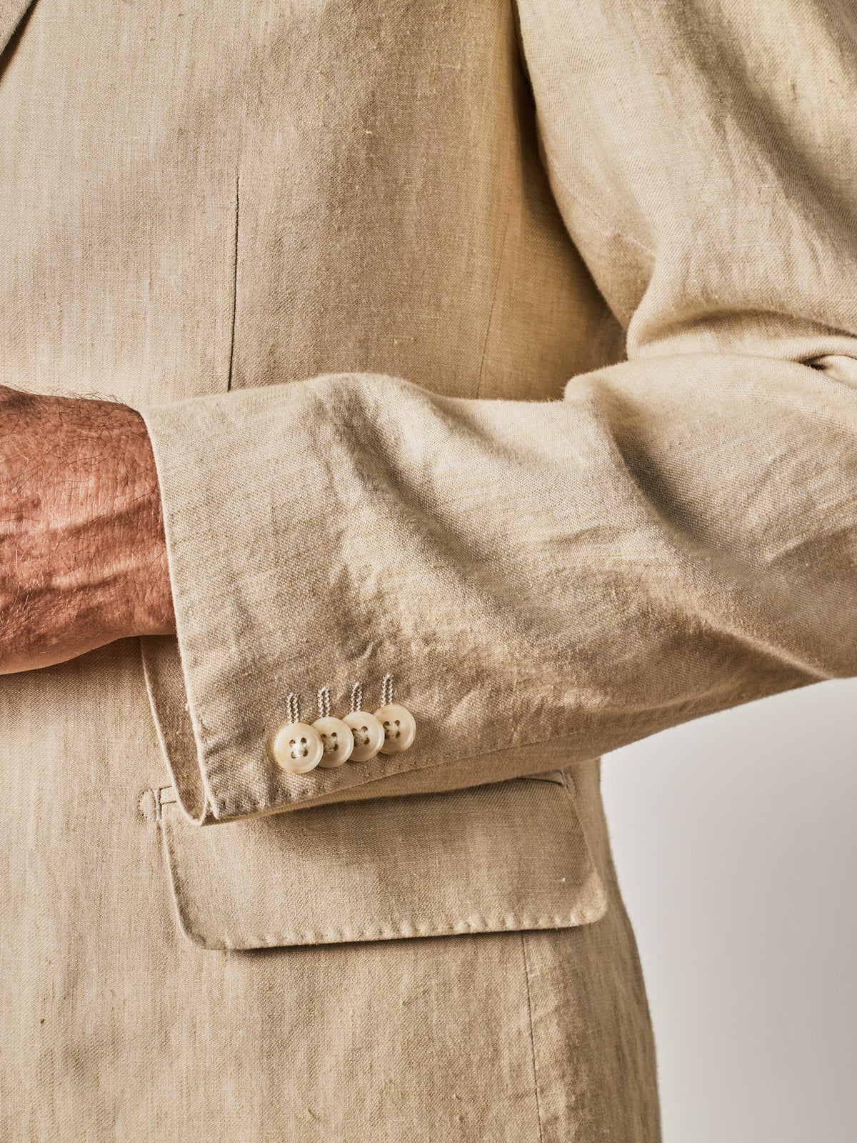Beige Linen Blazer