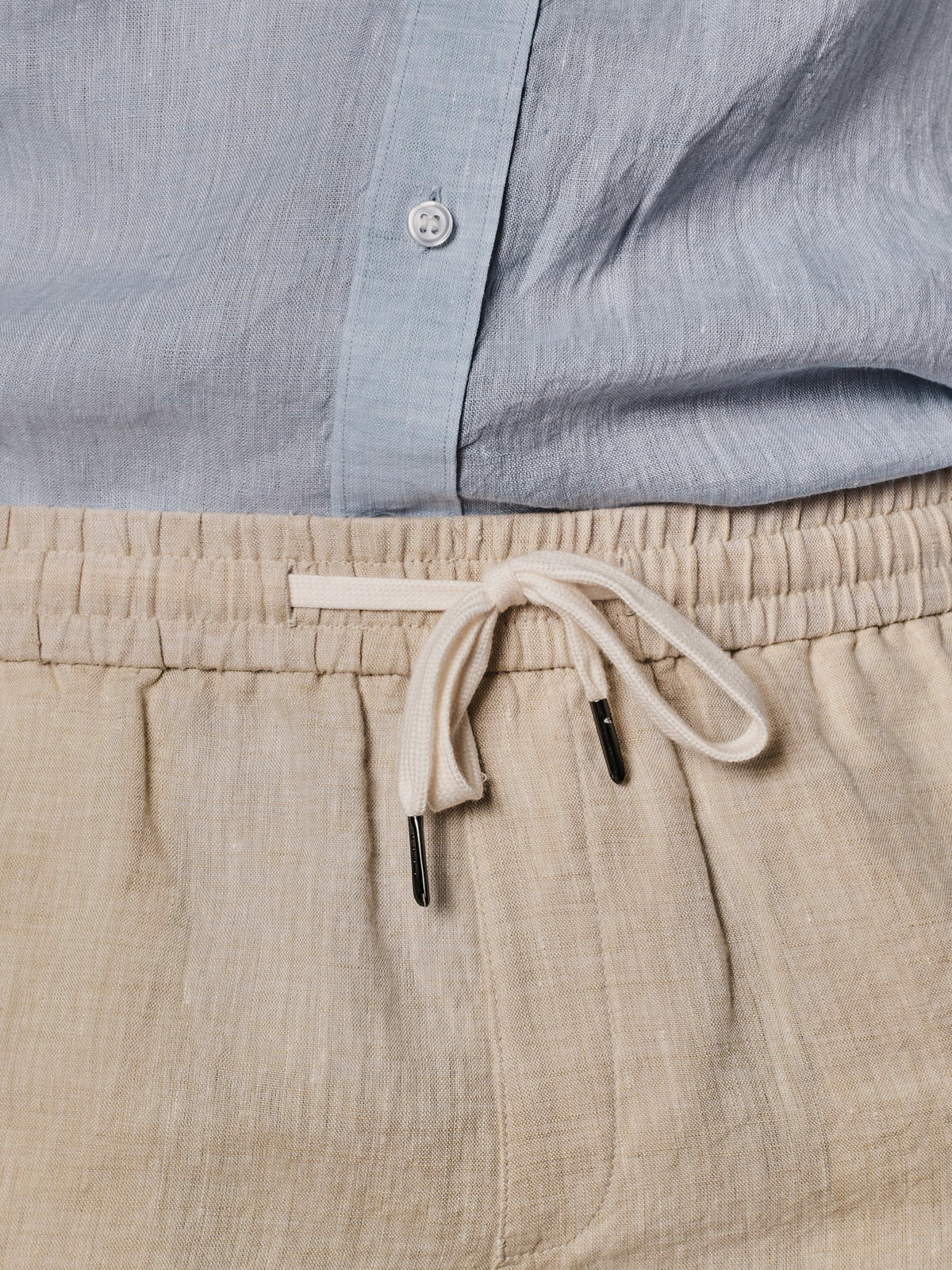 Sand Linen Jogger Shorts