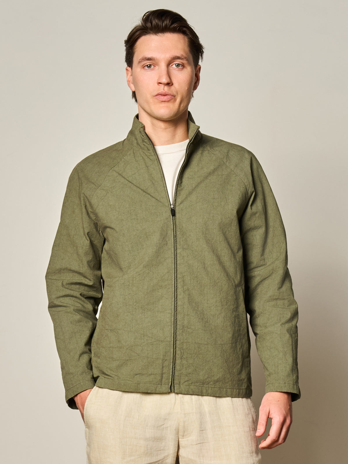 Green Ripstop Track Jacket