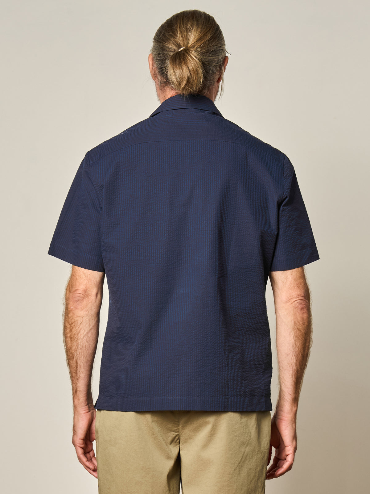 Black Stripe Seersucker Short Sleeve Shirt