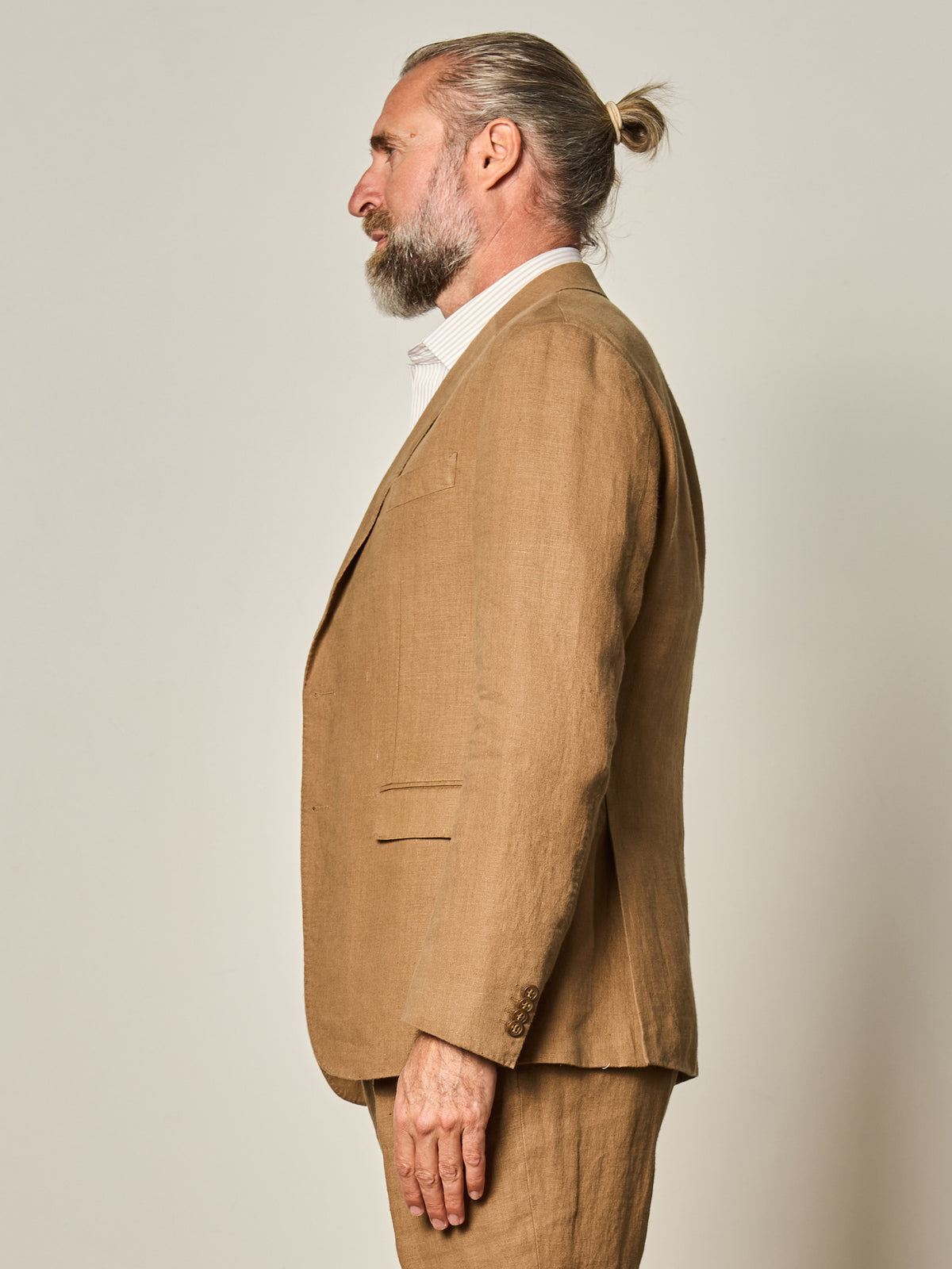 Camel Linen Blazer