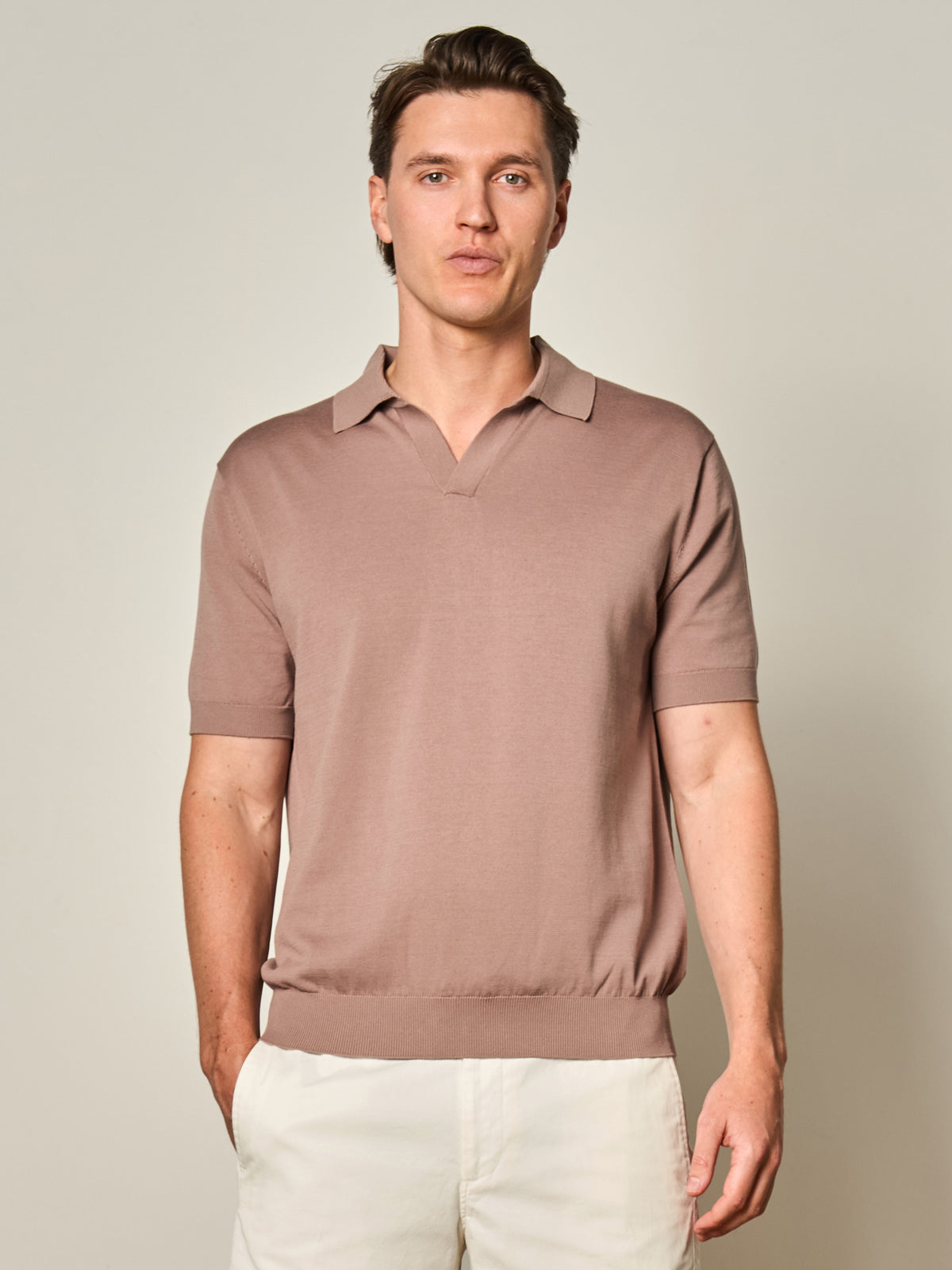 Dusty Rose Short Sleeve Polo
