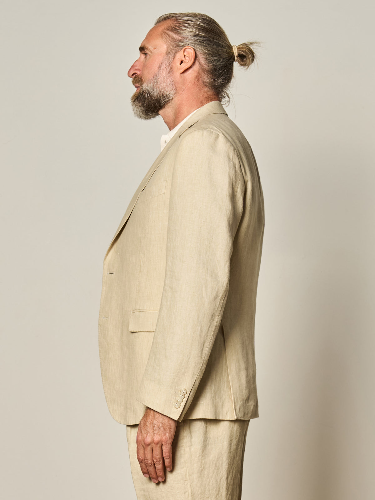 Beige Linen Blazer