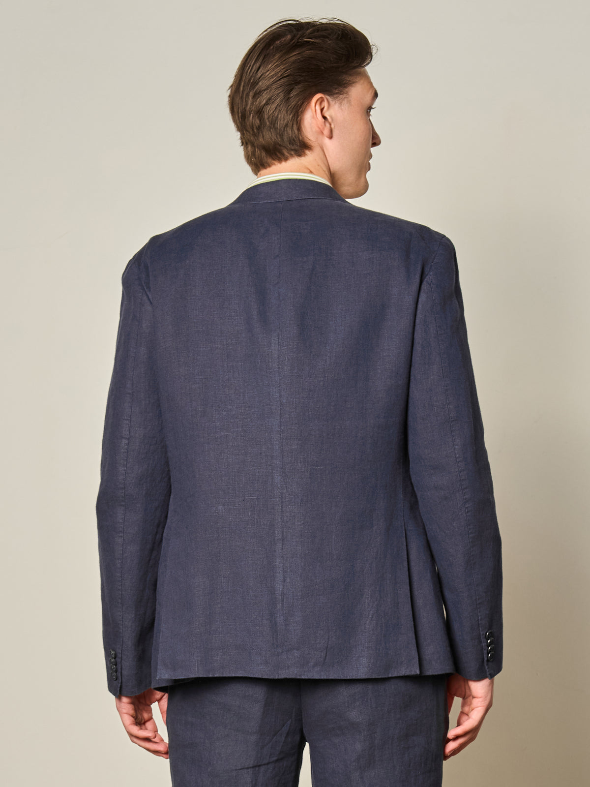 Navy Linen Blazer