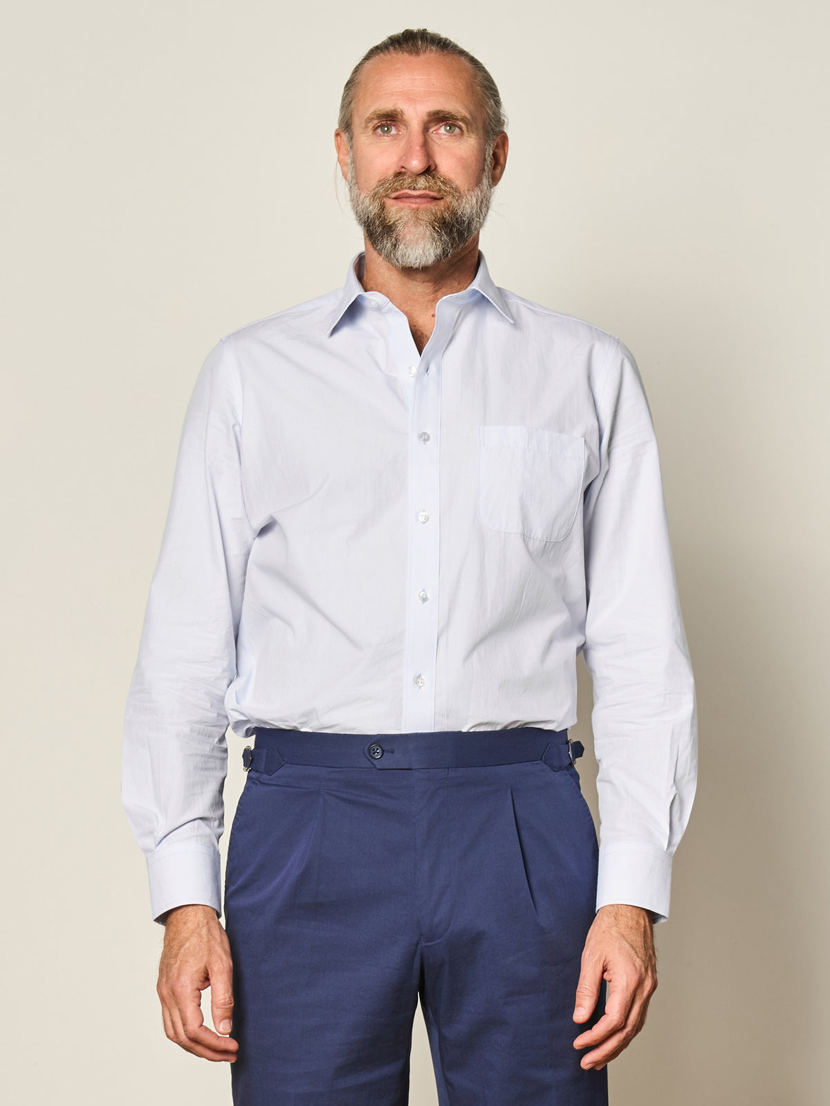 Light Blue Stripe Japanese Cotton Shirt