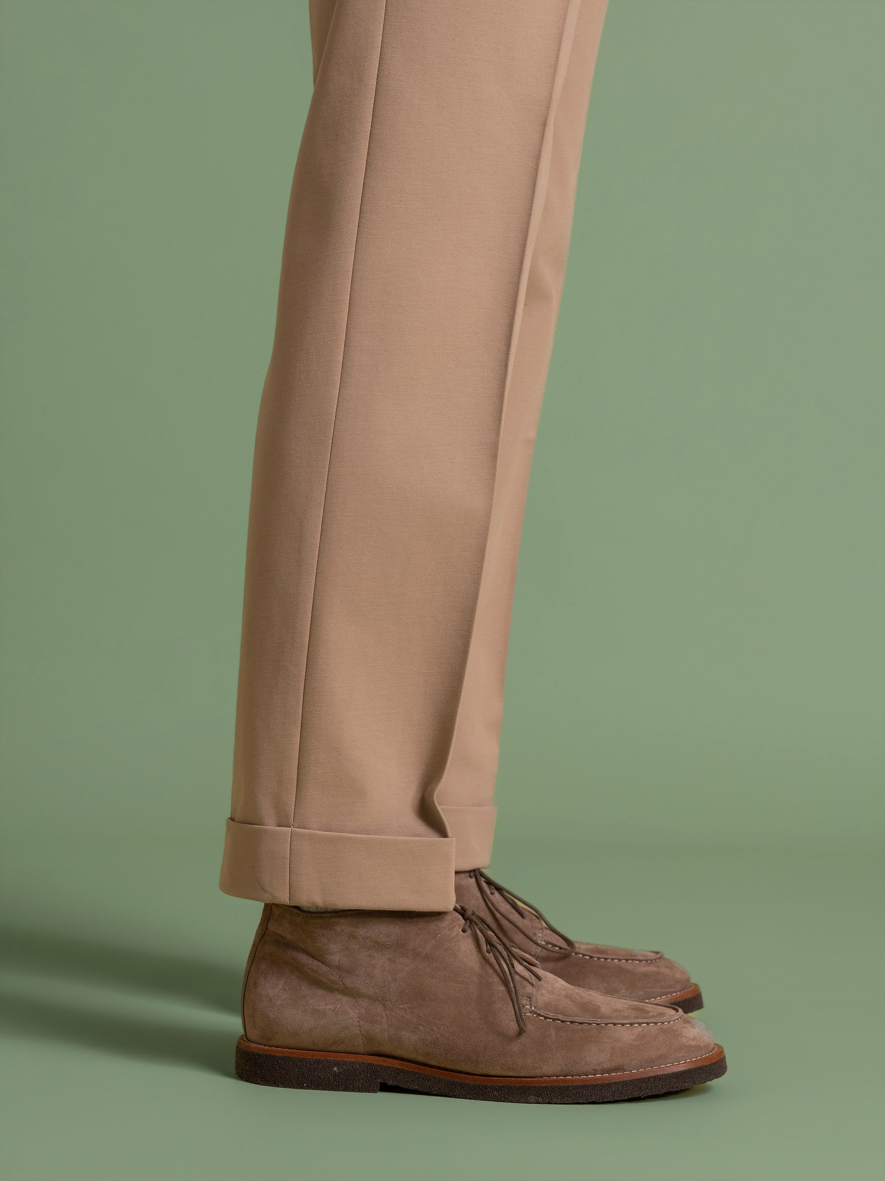 Sand Pleated Trouser