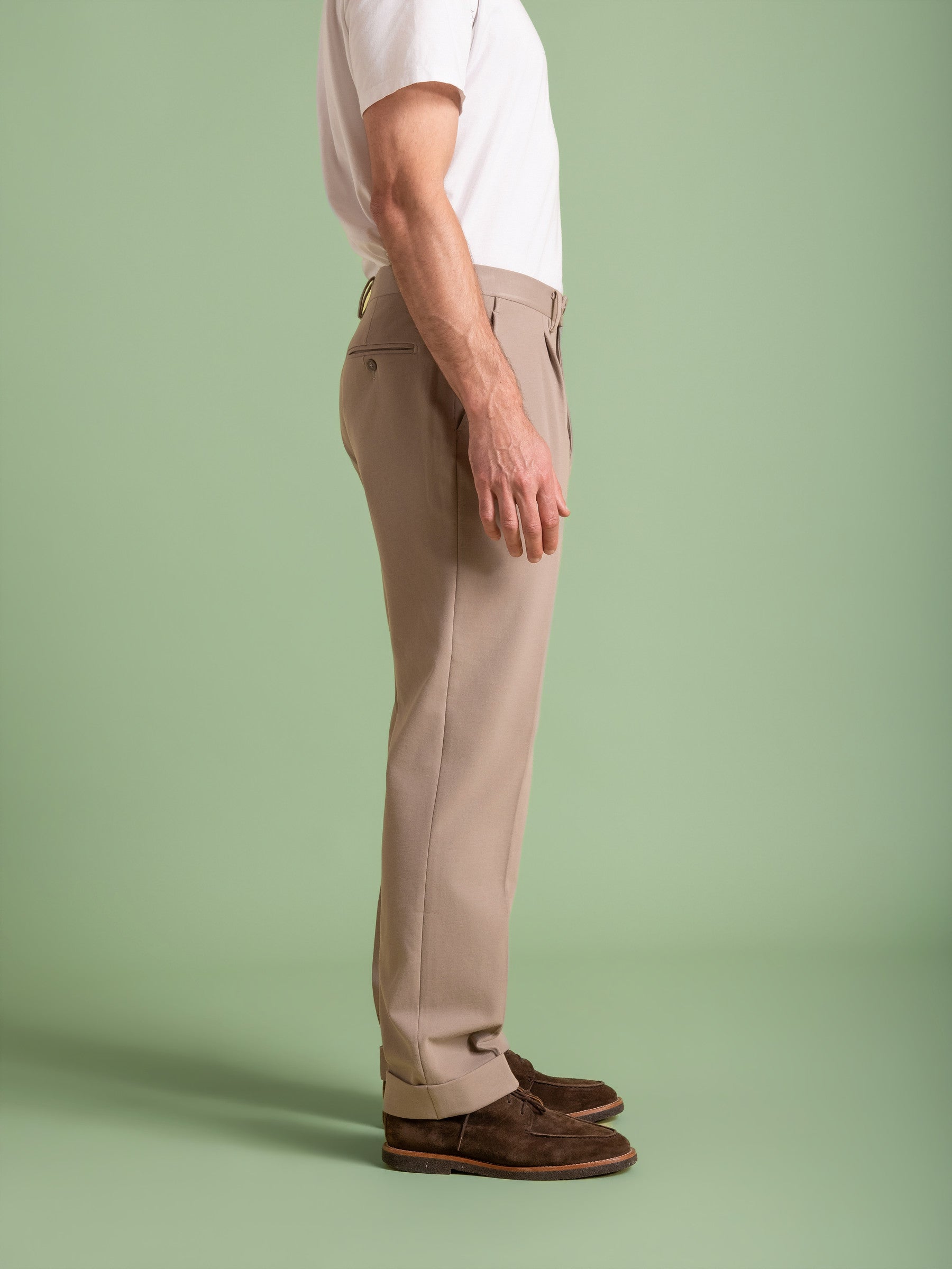 Taupe Pleated Trouser