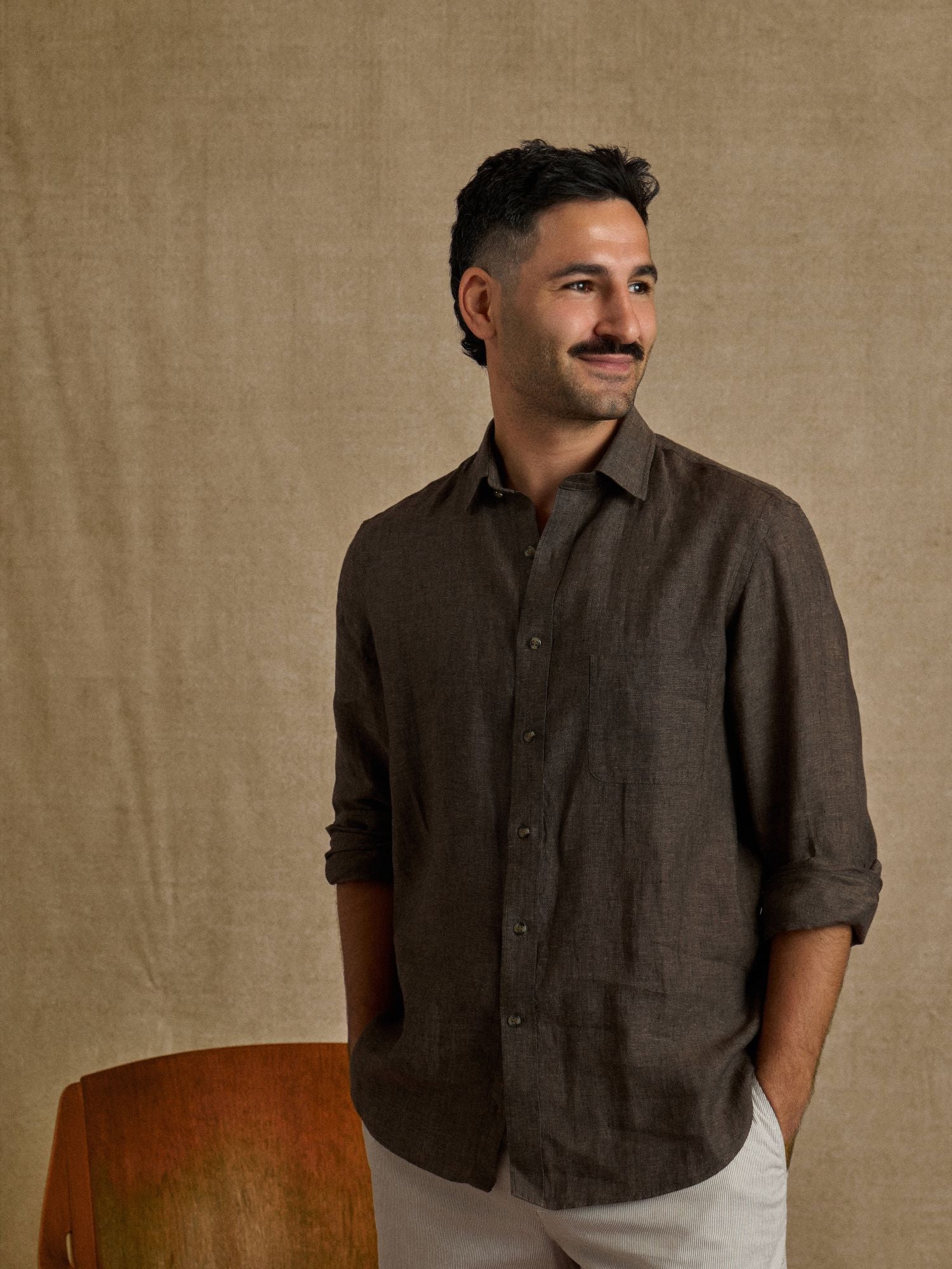 Brown Linen Shirt