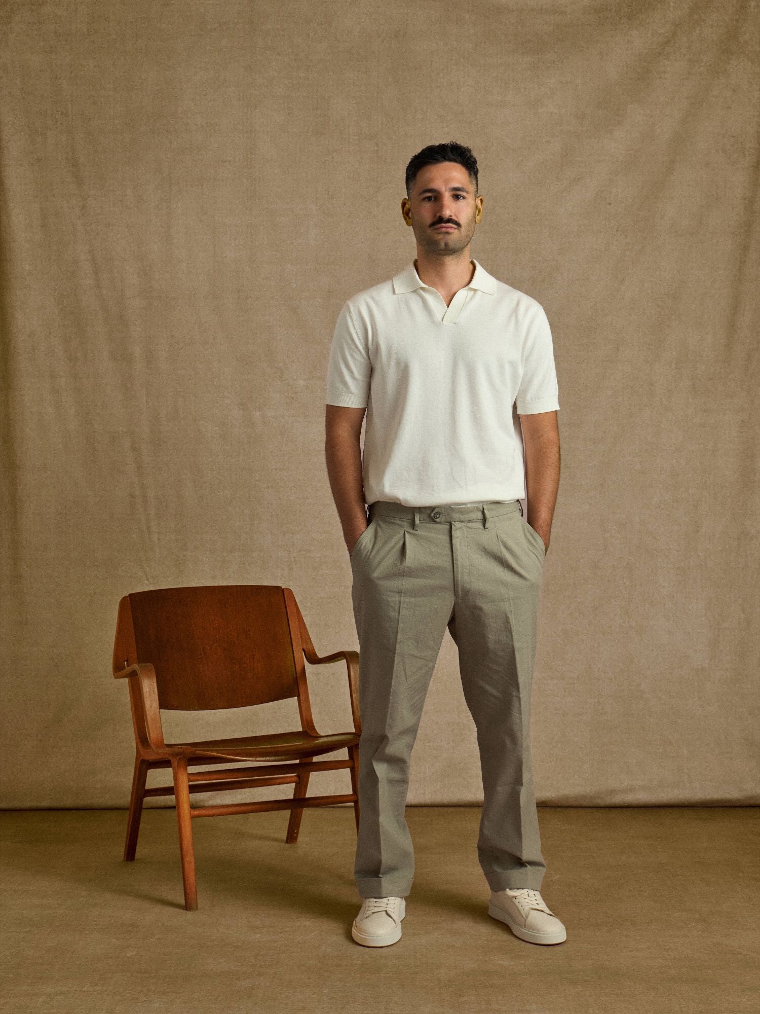 Off White Short Sleeve Polo