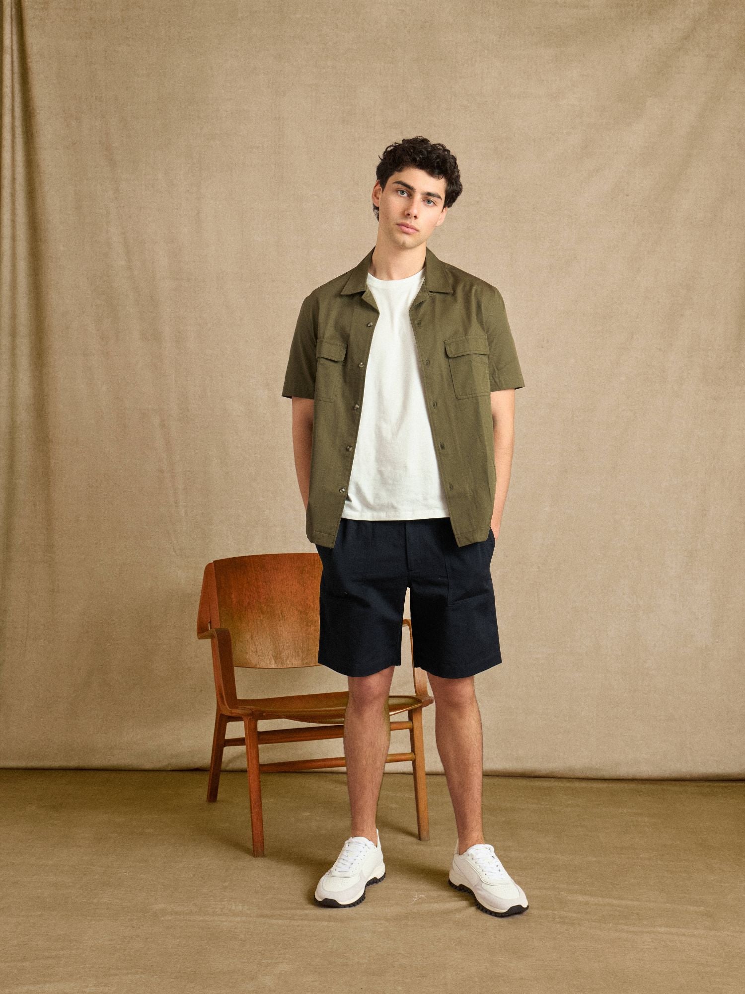 Olive Two Pocket Short Sleeve Shirt
