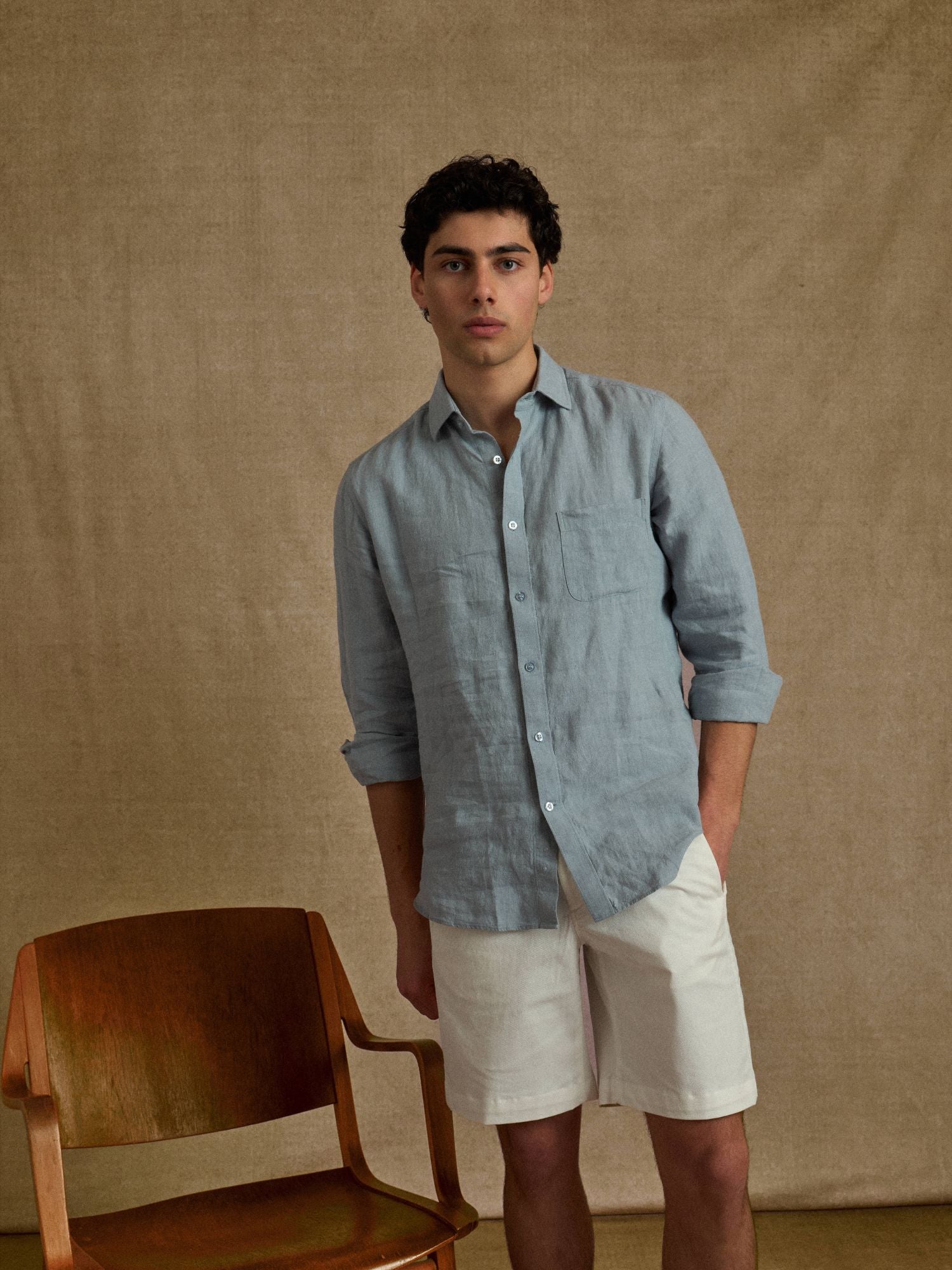 Light Blue Linen Shirt