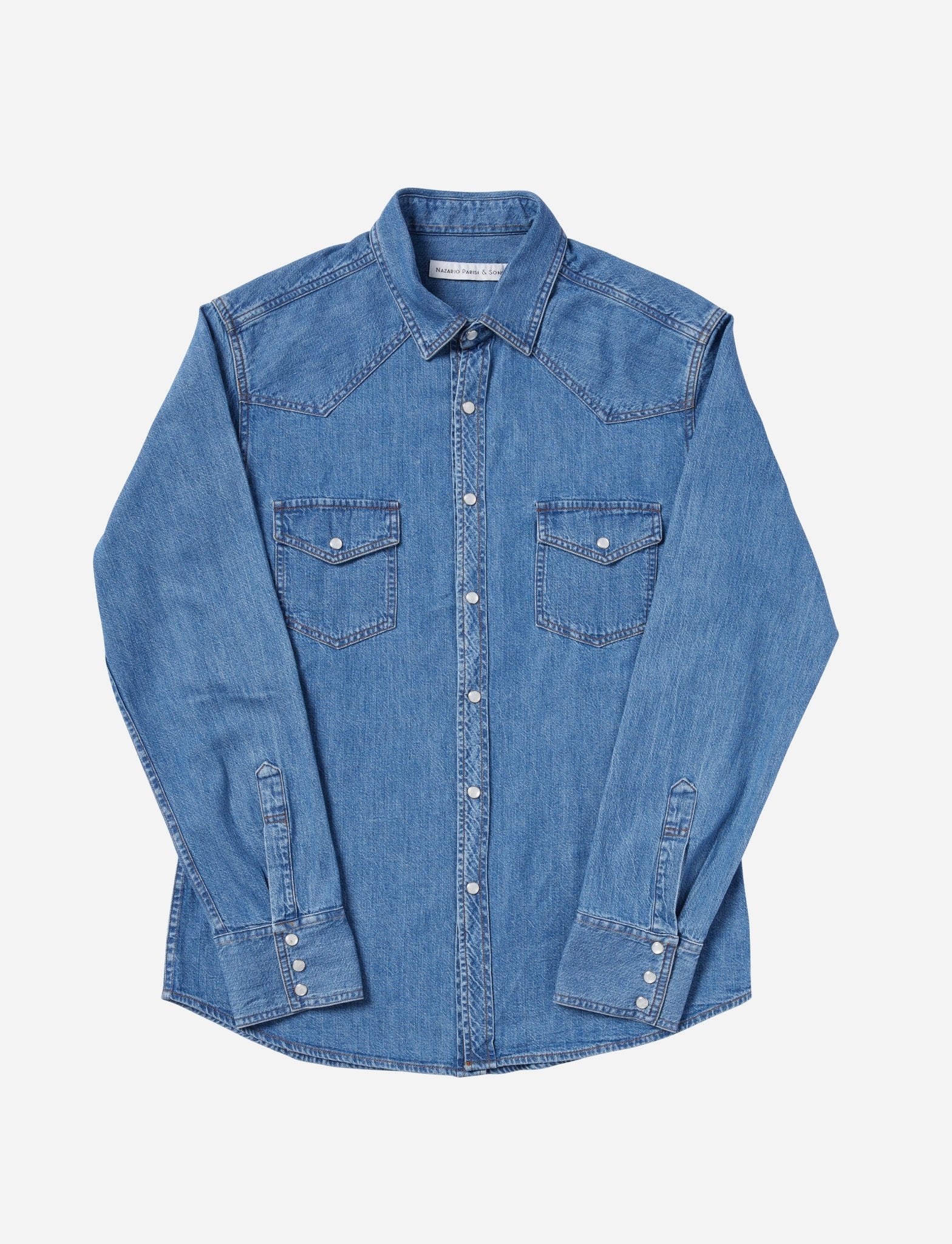 Denver Western Denim Blue Shirt - Nazario Parisi & Sons