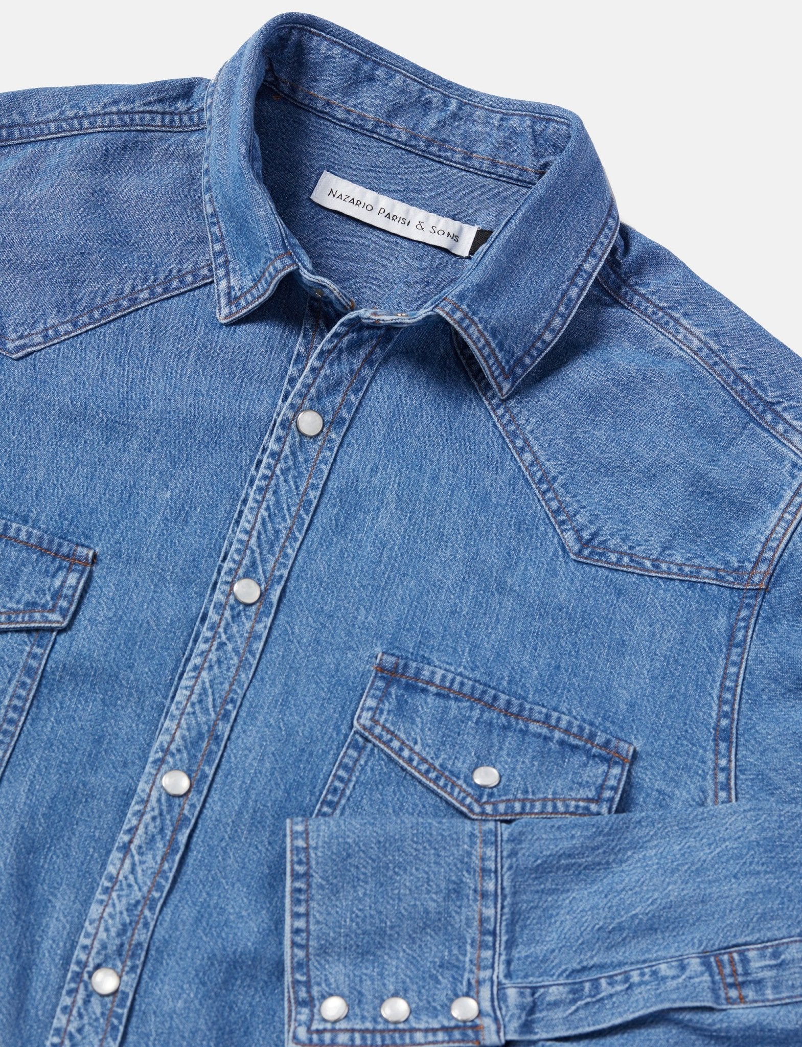 Denver Western Denim Blue Shirt - Nazario Parisi & Sons