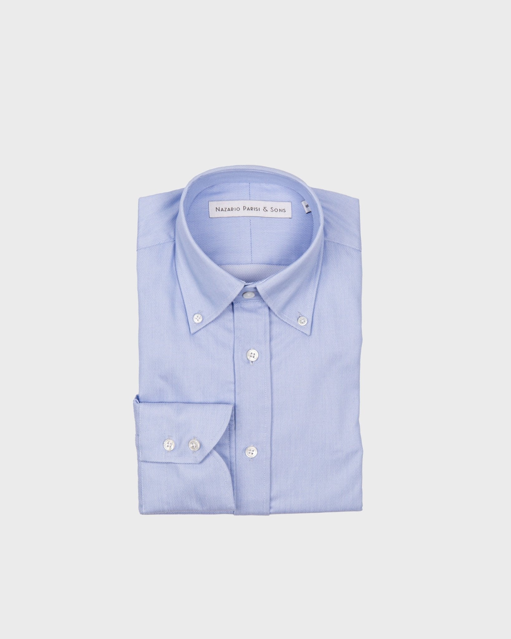 Firenze Blue Dobby Button Down Shirt - Nazario Parisi & Sons