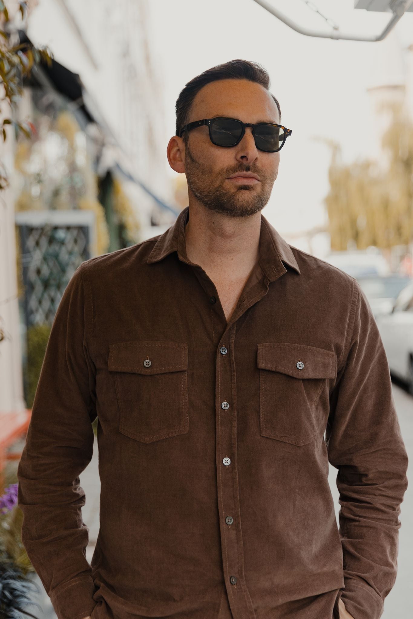 Fitzroy Camel Corduroy Shirt - Nazario Parisi & Sons