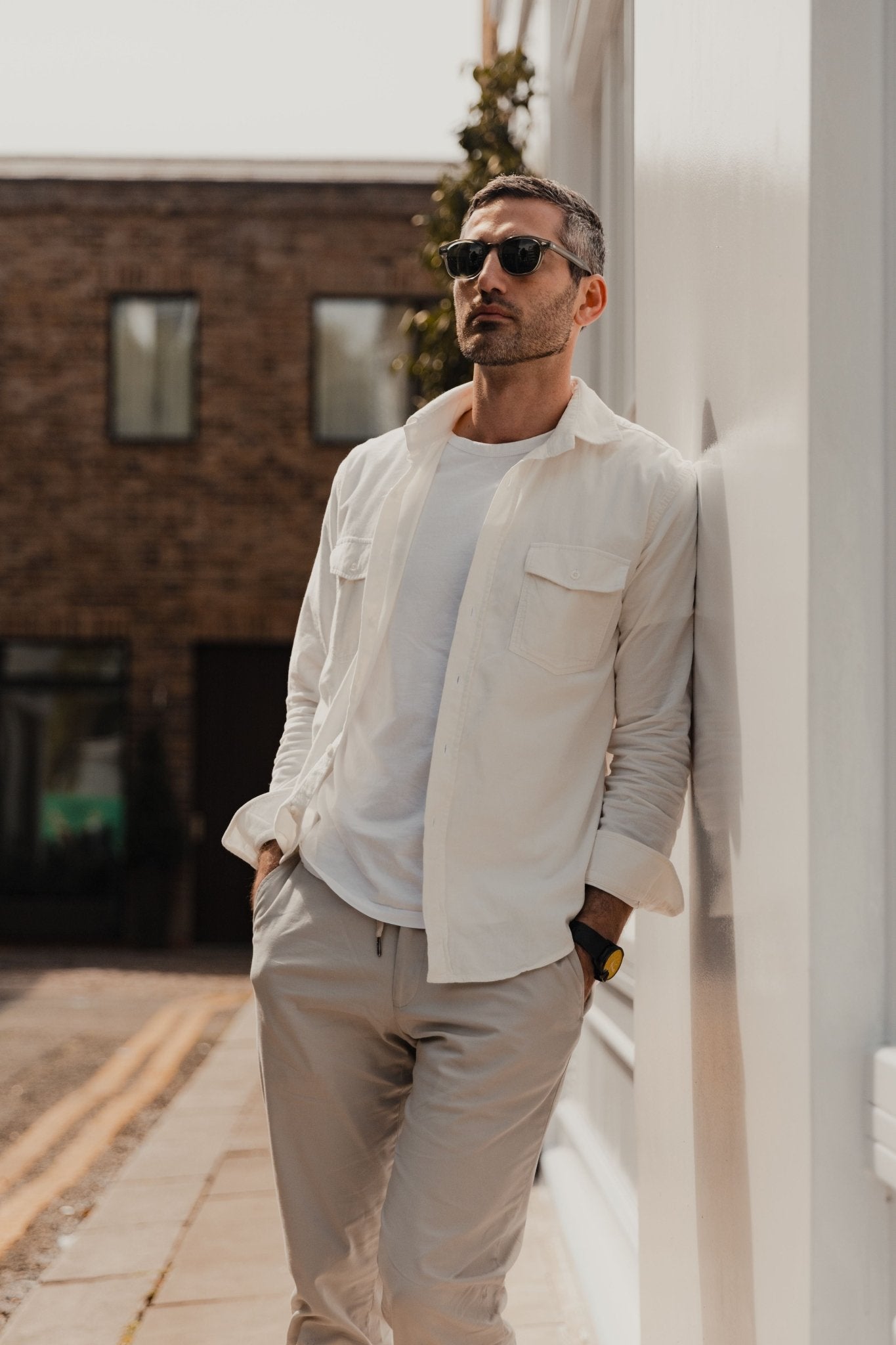 Fitzroy Ecru Corduroy Shirt - Nazario Parisi & Sons