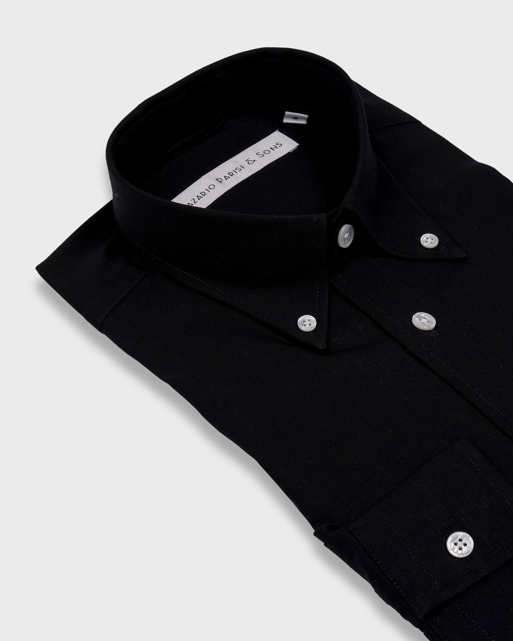 Monaco Black Button Down Shirt - Nazario Parisi & Sons