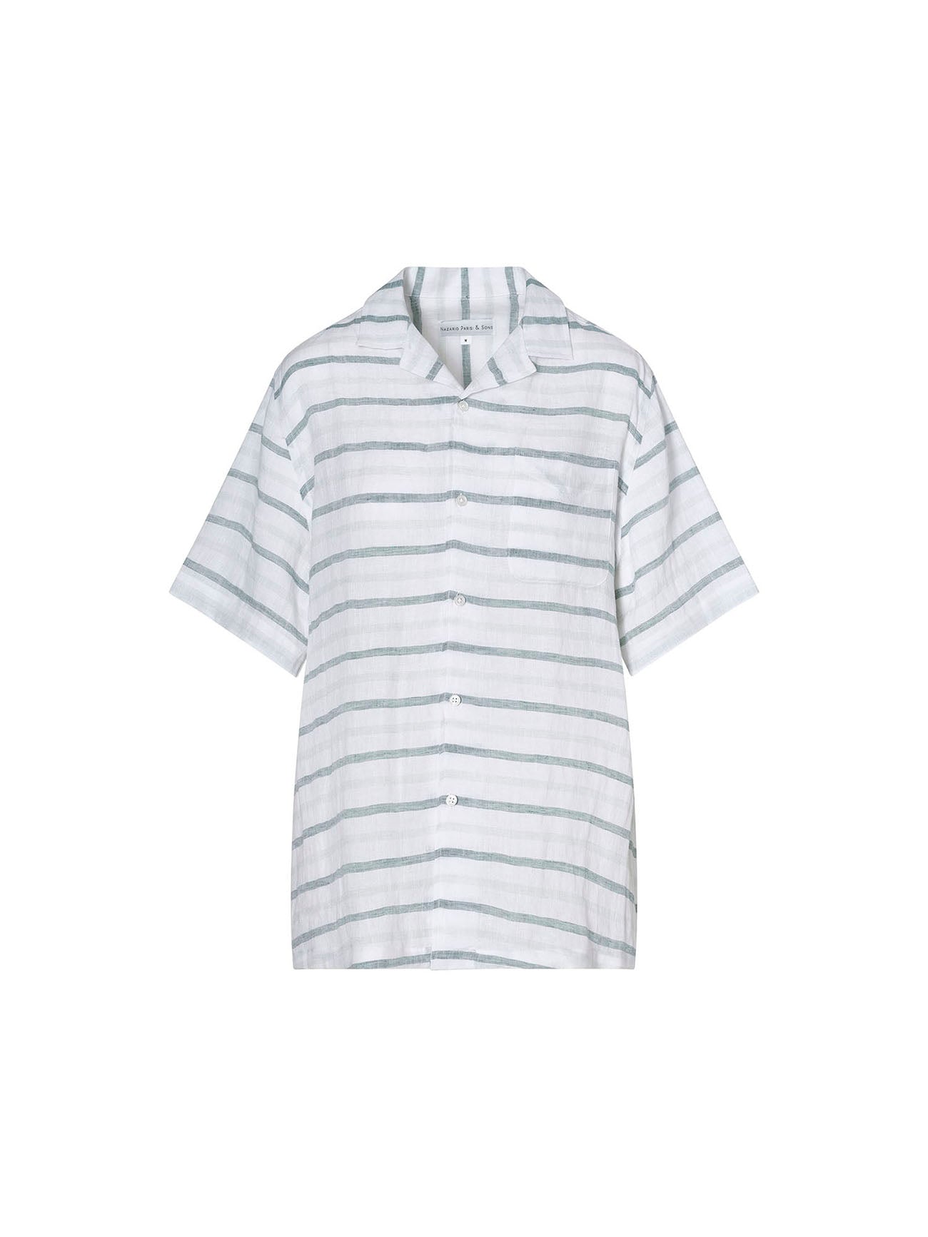 Formentera Green Stripe Short Sleeve Shirt