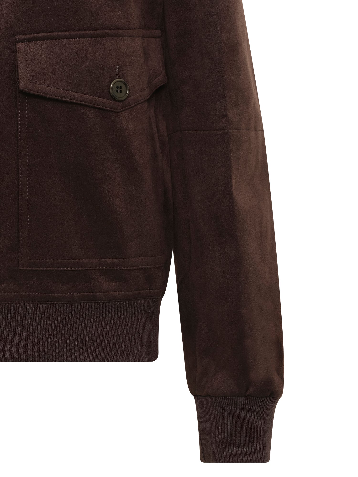 Brown Vegan Suede Jacket