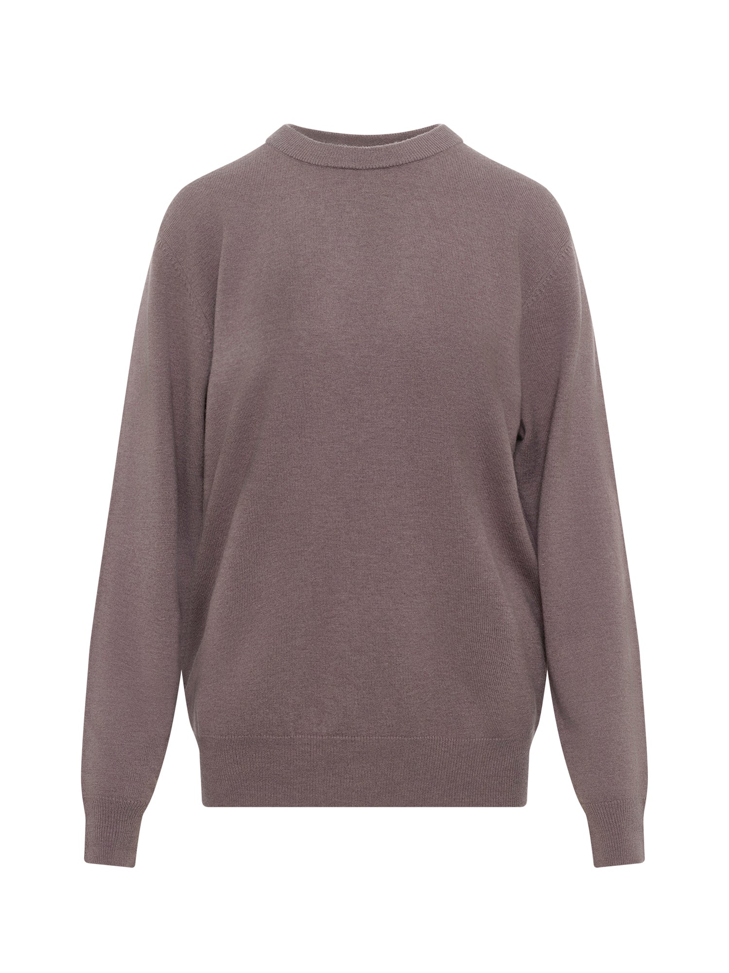 Taupe Wool Cashmere Crew Knit