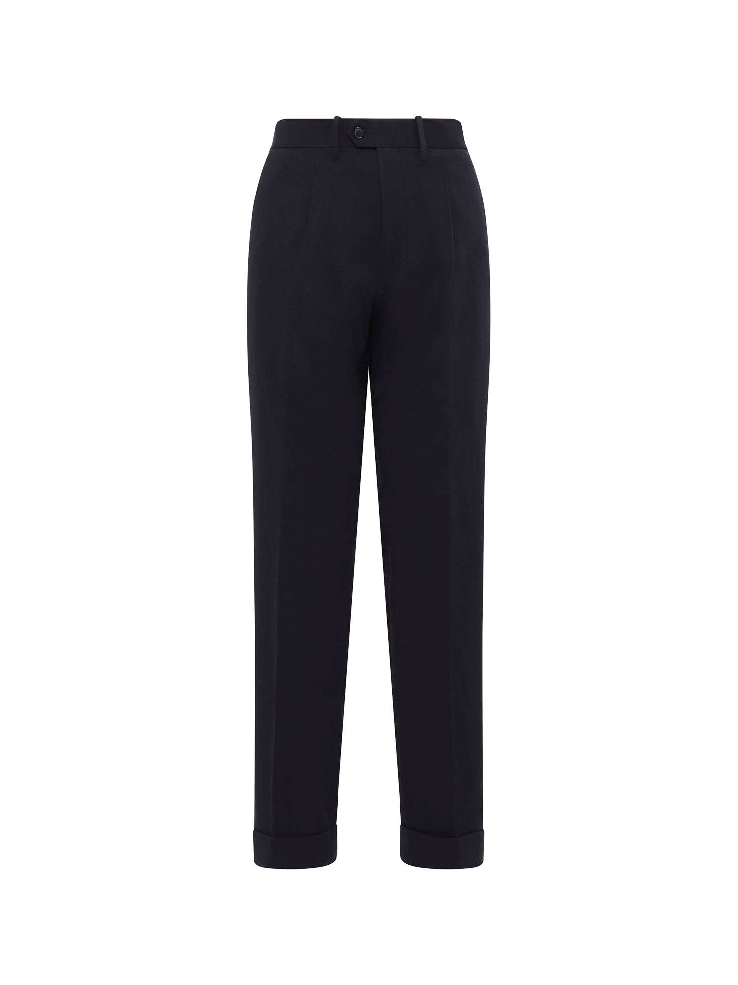 Navy Pleated Trouser