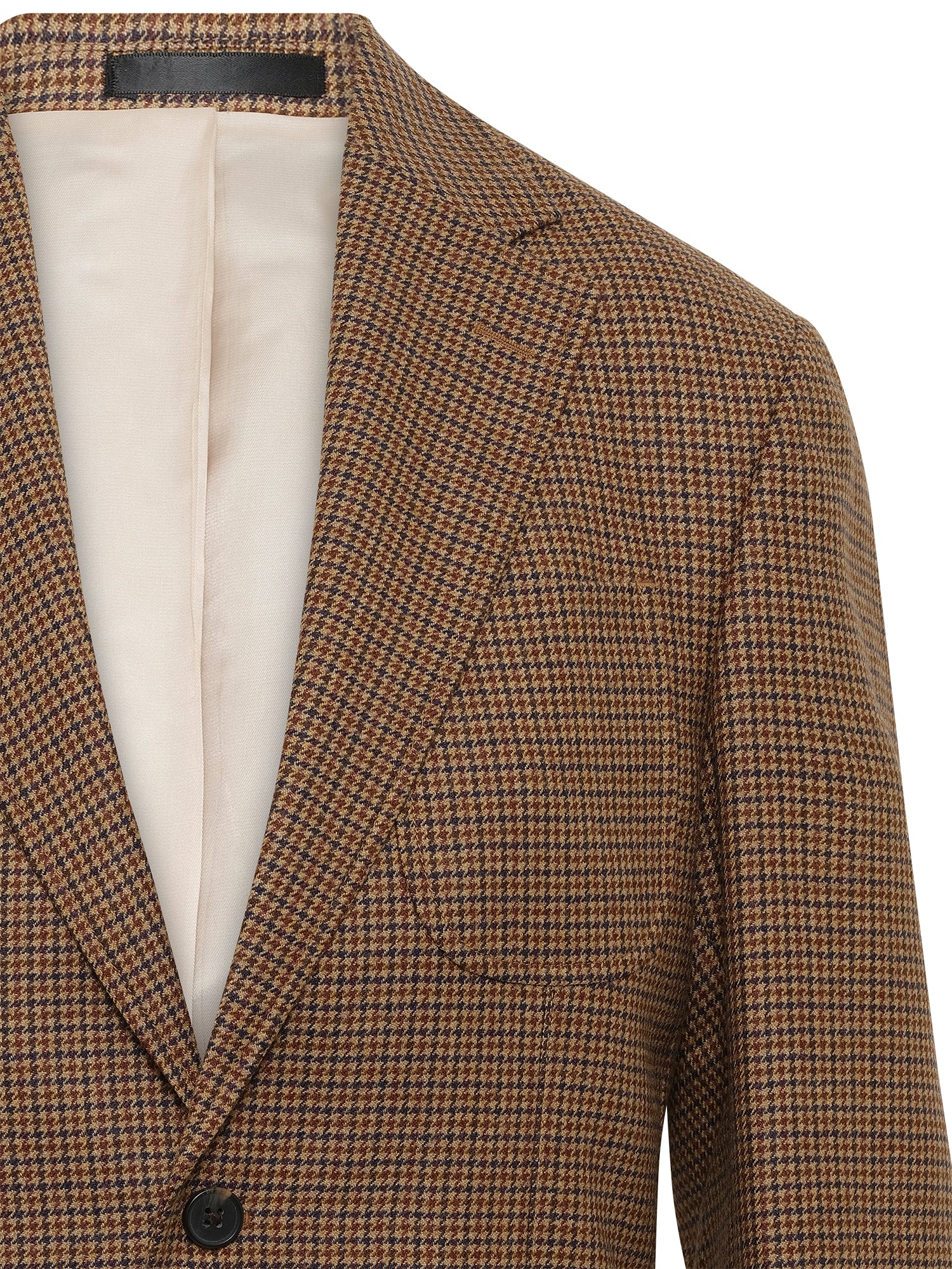 Deconstructed Sand Check Herringbone Blazer