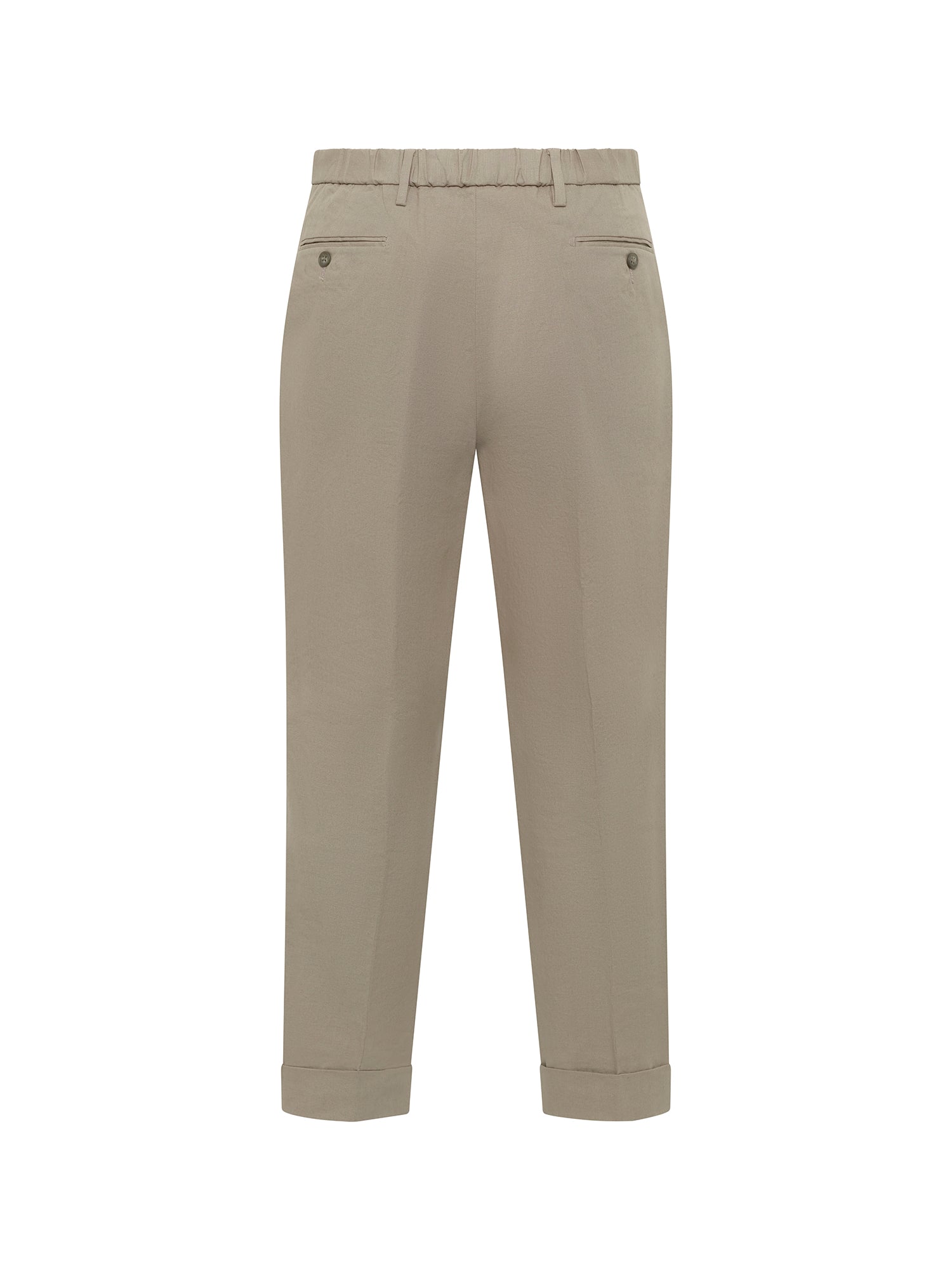 Taupe Relaxed Pleated Trouser