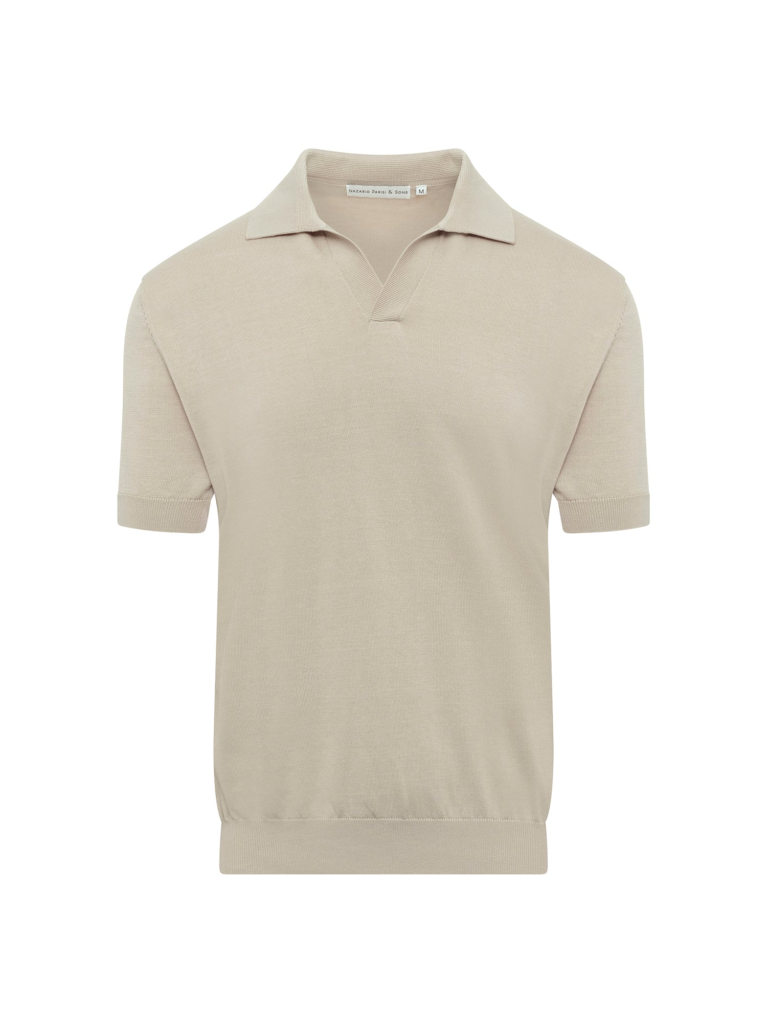 Beige Short Sleeve Polo