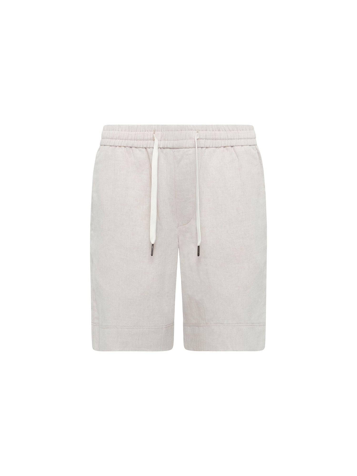 Sand Herringbone Blend Jogger Shorts