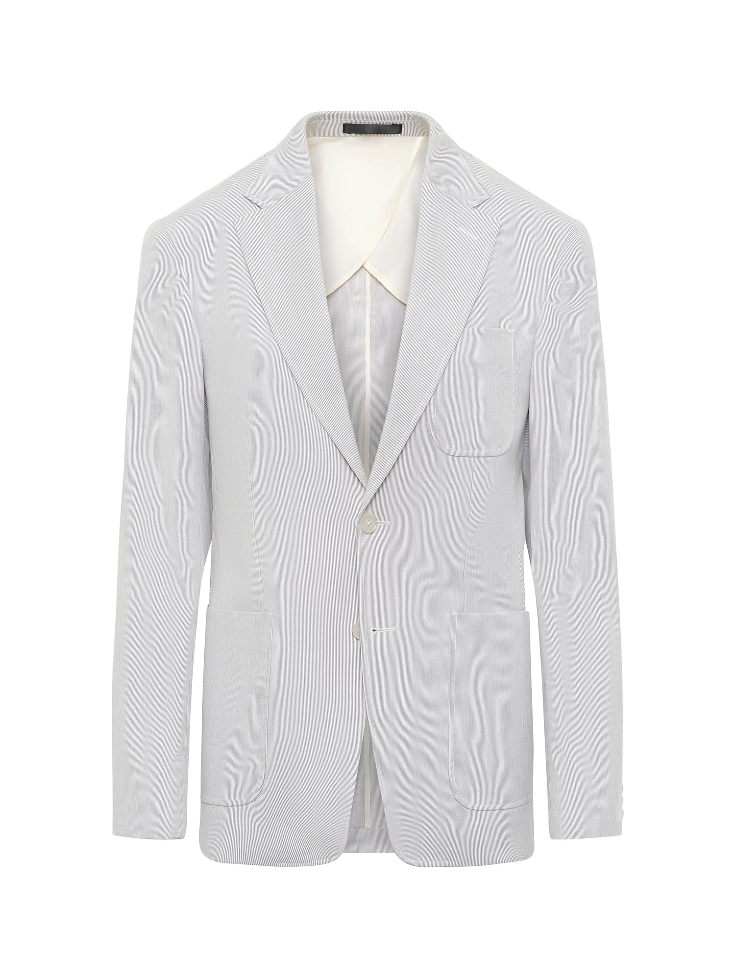 Deconstructed Silver Half-Lined Blazer